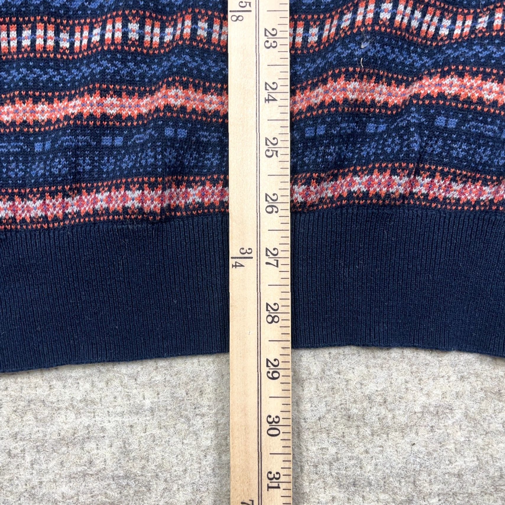 Jos. A. Bank Jos A Bank Sweater Men XL Blue Red Crewneck Nordic Grandpa Cotton Traveler Knit Size US XL / EU 56 / 4 - 5 Thumbnail