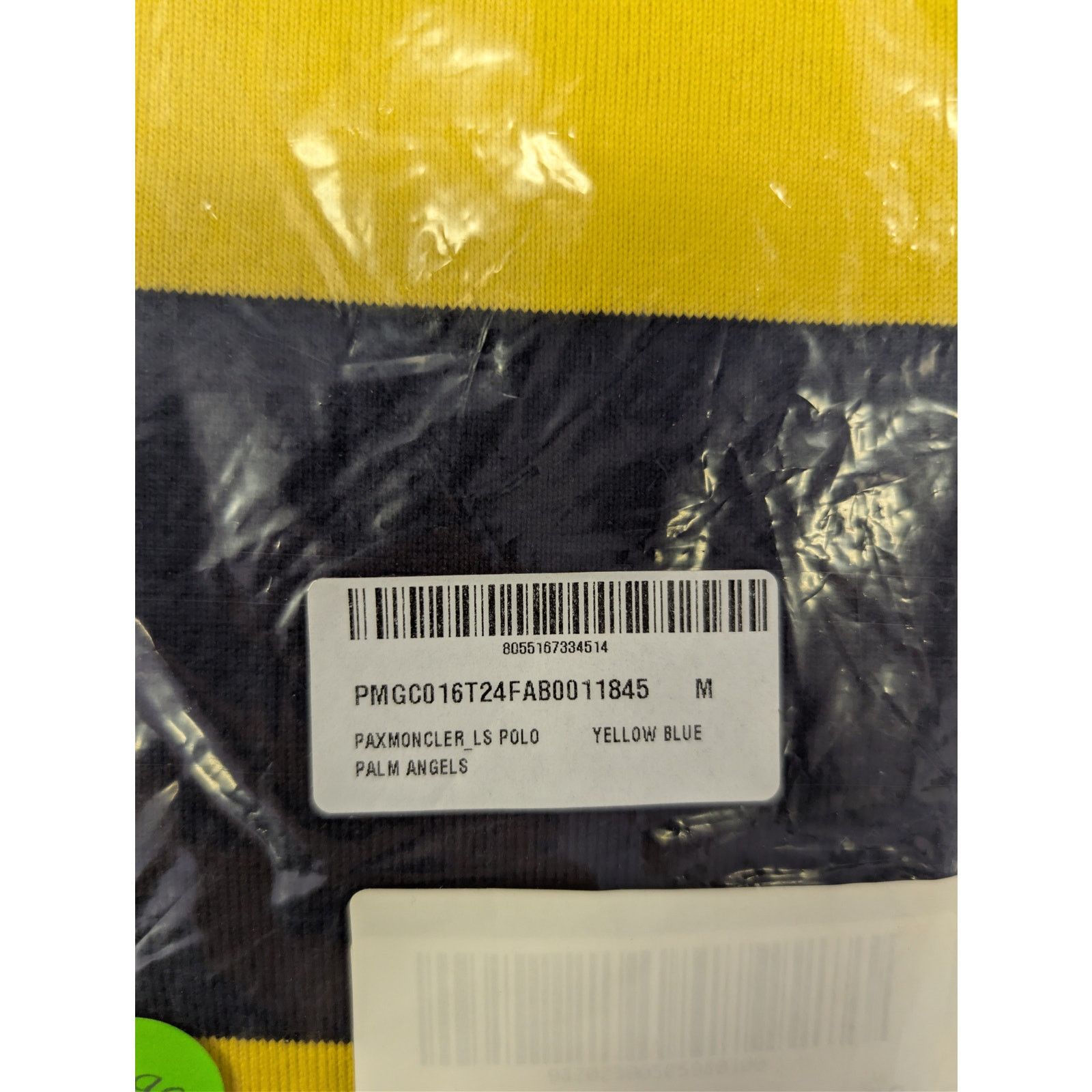 Moncler × Palm Angels o1rshd1 Striped Cotton Polo Shirt in Yellow / Blue Size US M / EU 48-50 / 2 - 23 Thumbnail