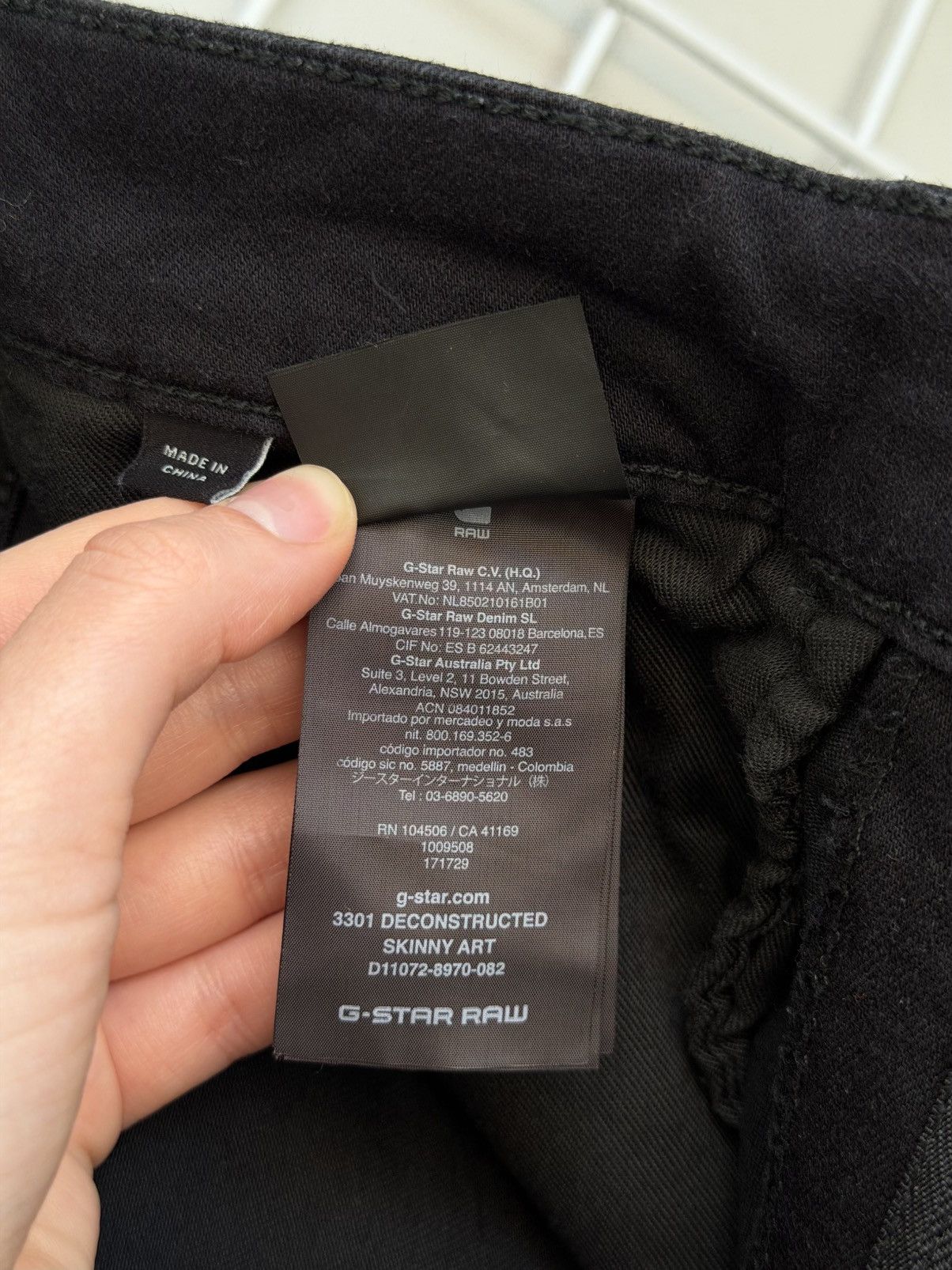 G-Star G-Star RAW 3301 Deconstructed Skinny Art Jeans Size W31 L24 Size US 31 - 12 Thumbnail