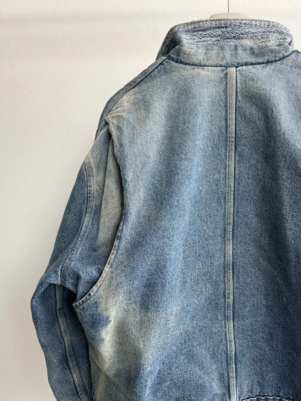 Vintage Thrashed 70s Denim Jacket Distressed ERD Grunge Size US M / EU 48-50 / 2 - 9 Thumbnail
