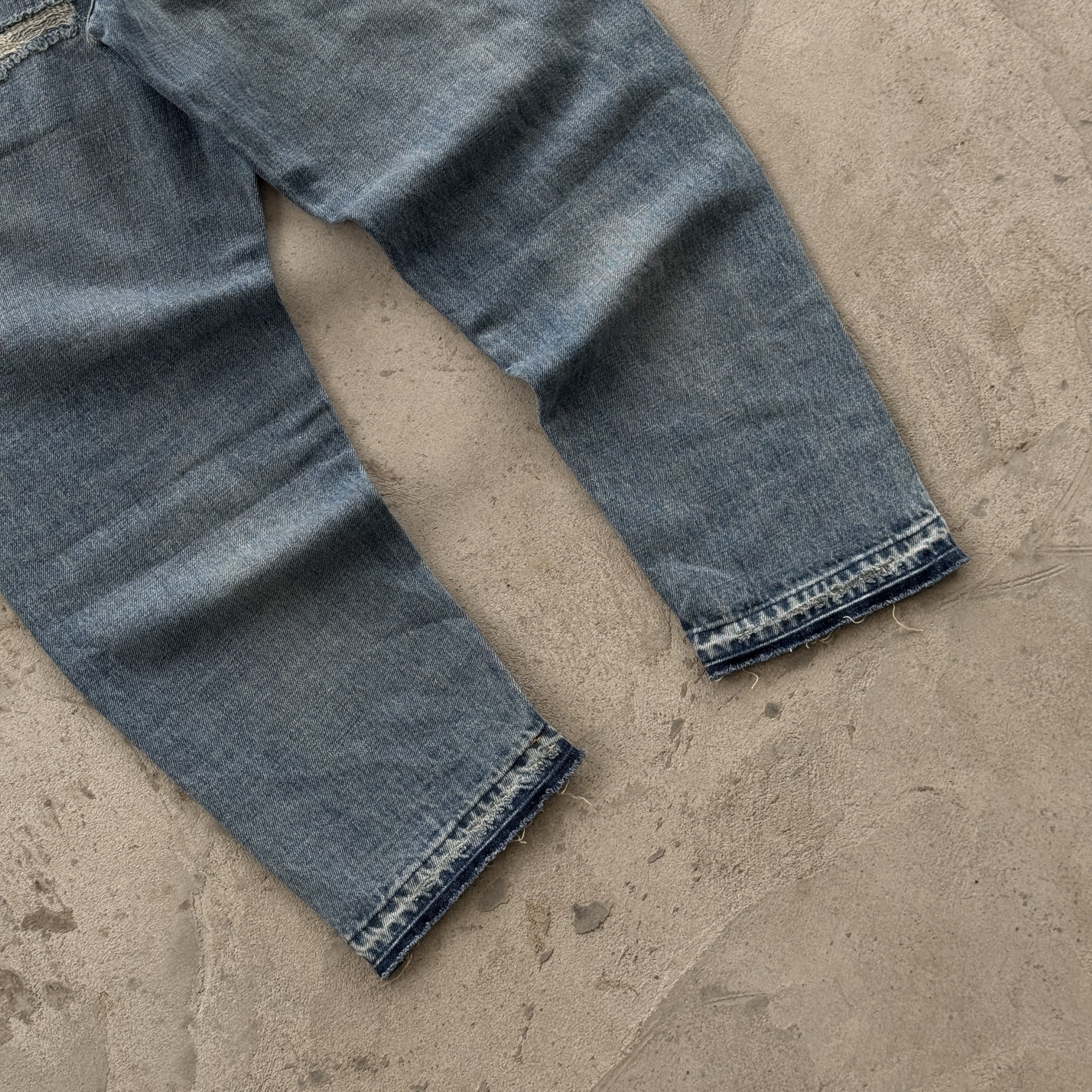 Levi's 90s Levi's Japanese Salvadge Baggy Washed Blue Jeans Size US 31 - 7 Thumbnail
