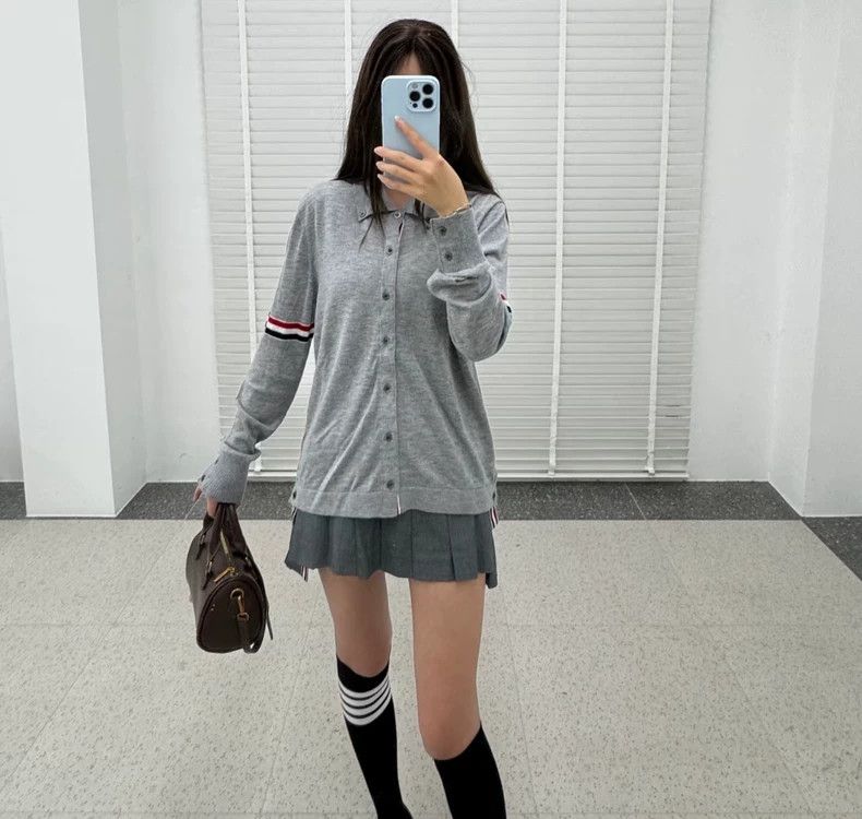 Thom Browne Thom browne Size 4 Classic wool cardigan jacket 2504-Nexta Size XL / US 12-14 / IT 48-50 - 2 Thumbnail