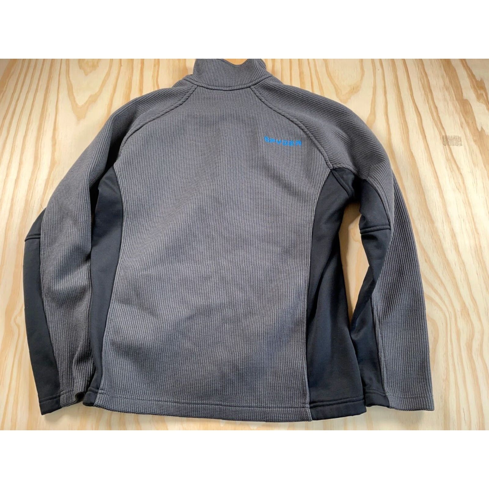 Spyder Spyder Sweater Adult Medium Gray Blue Ribbed Knit 1/4 Zip Ski 199306 Size US M / EU 48-50 / 2 - 2 Thumbnail