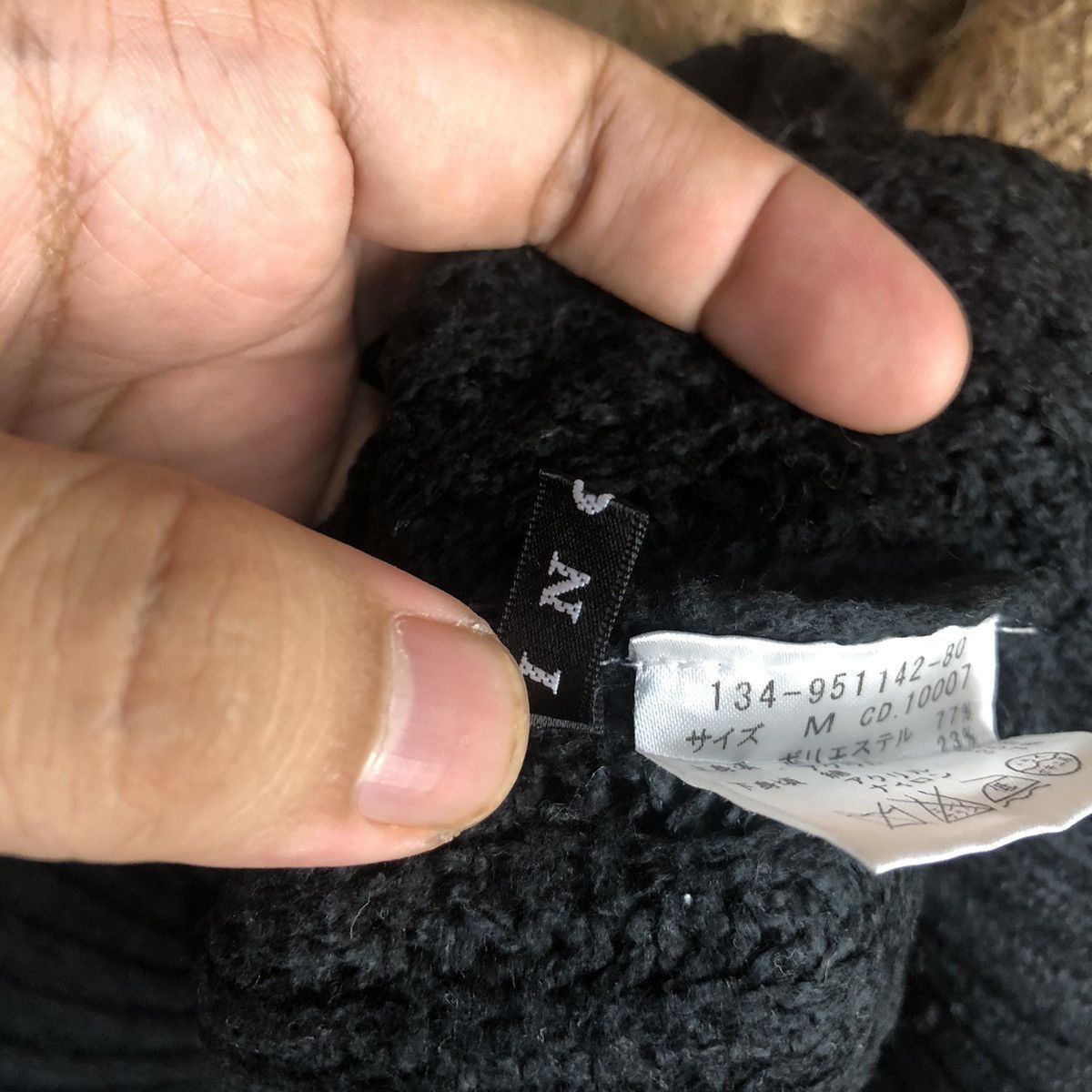 Japanese Brand DL Ingni Brown Black Mohair shaggy fur Knitwear #C401 Size M / US 6-8 / IT 42-44 - 11 Thumbnail