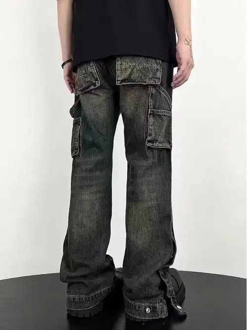 Japanese Brand × Jean Nostalgic washed workwear-breasted micro-flare jeans Size US 32 / EU 48 - 1 Thumbnail