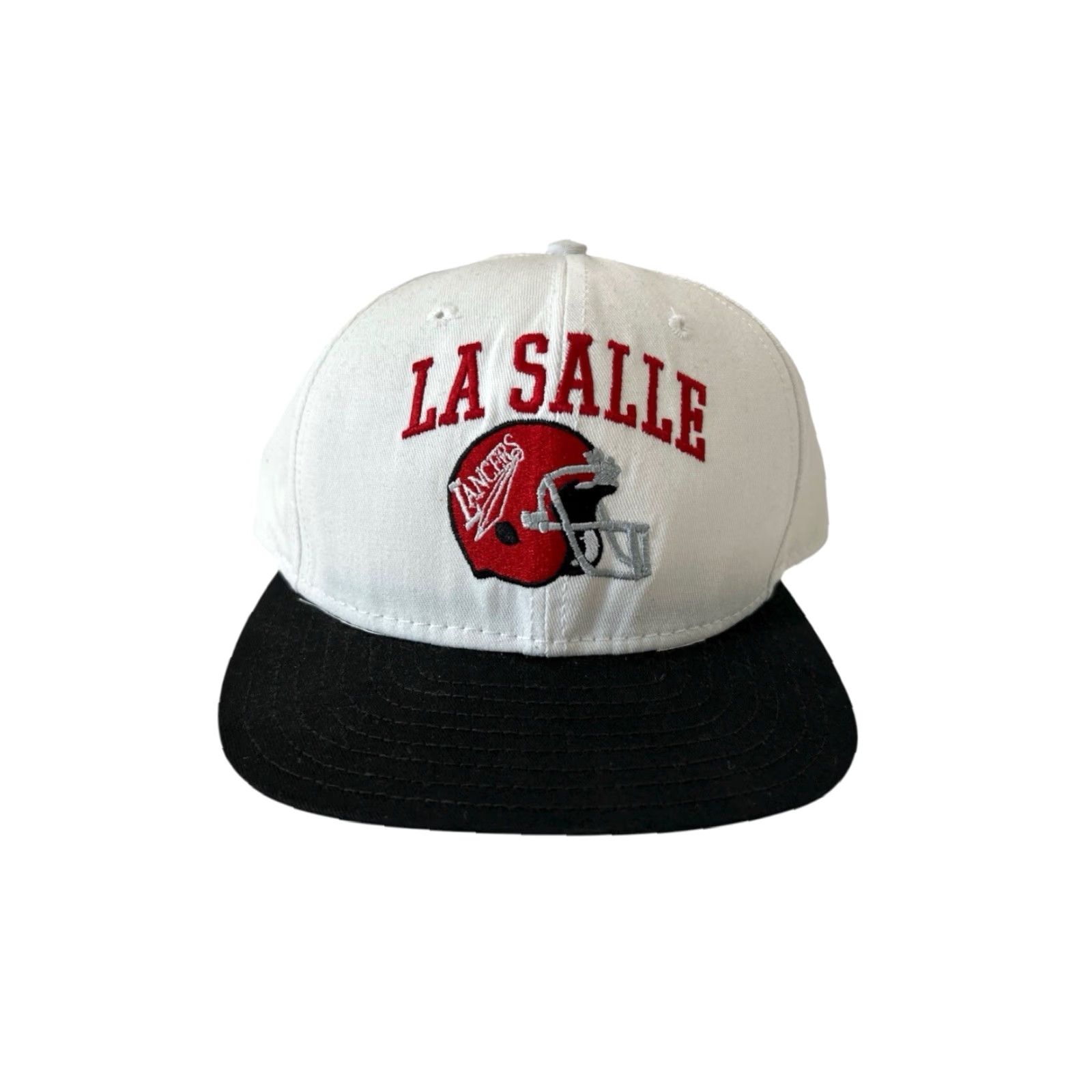Vintage VINTAGE DeLong Lasalle Lancers Snapback Hat Mens White Adjustable 90s USA Made NWOT Ballcap Size ONE SIZE - 2 Thumbnail