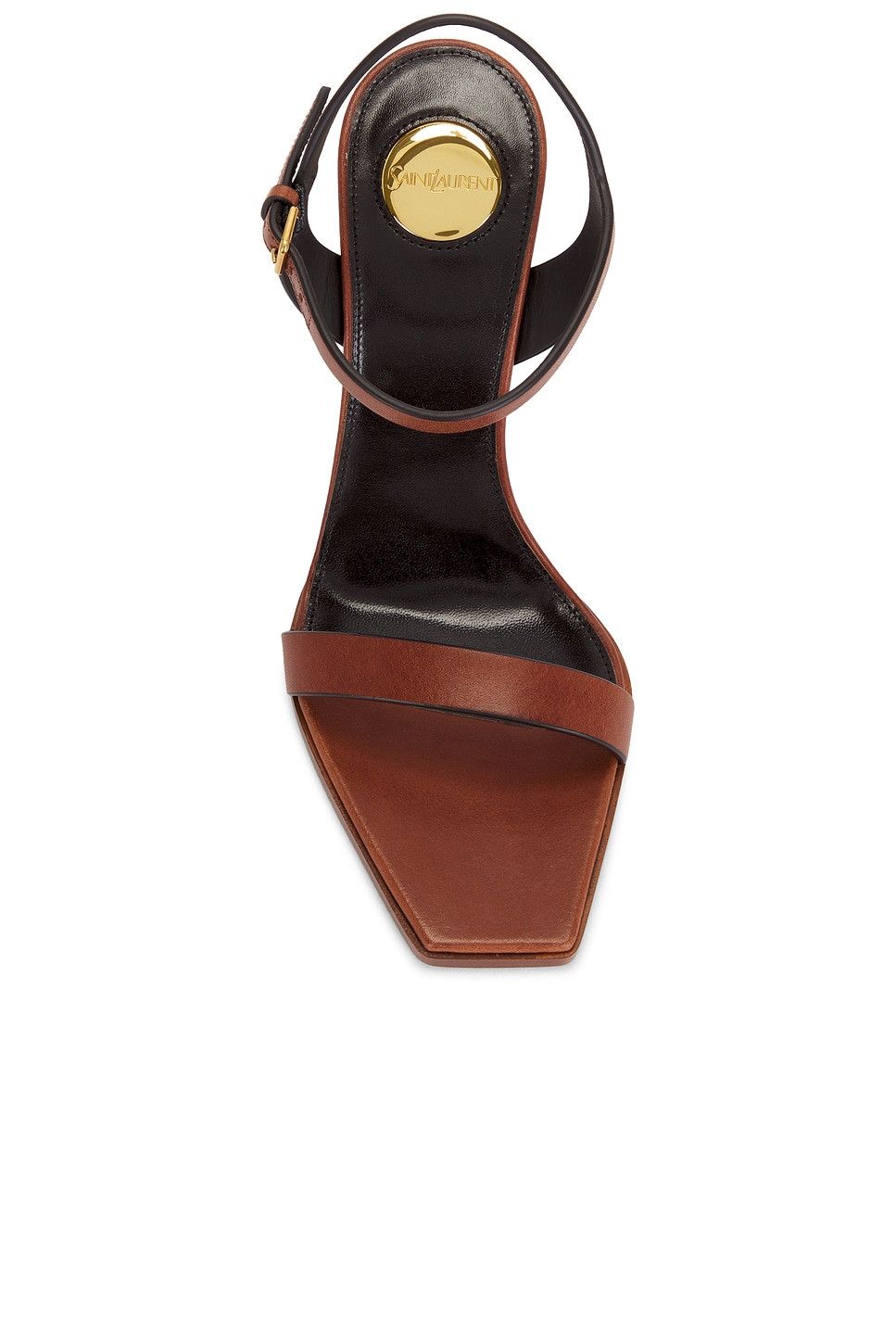 Saint Laurent Paris o1w1db10526 822437 Susan Sandals in Smooth Leather in Brown Size US 7 / IT 37 - 4 Thumbnail