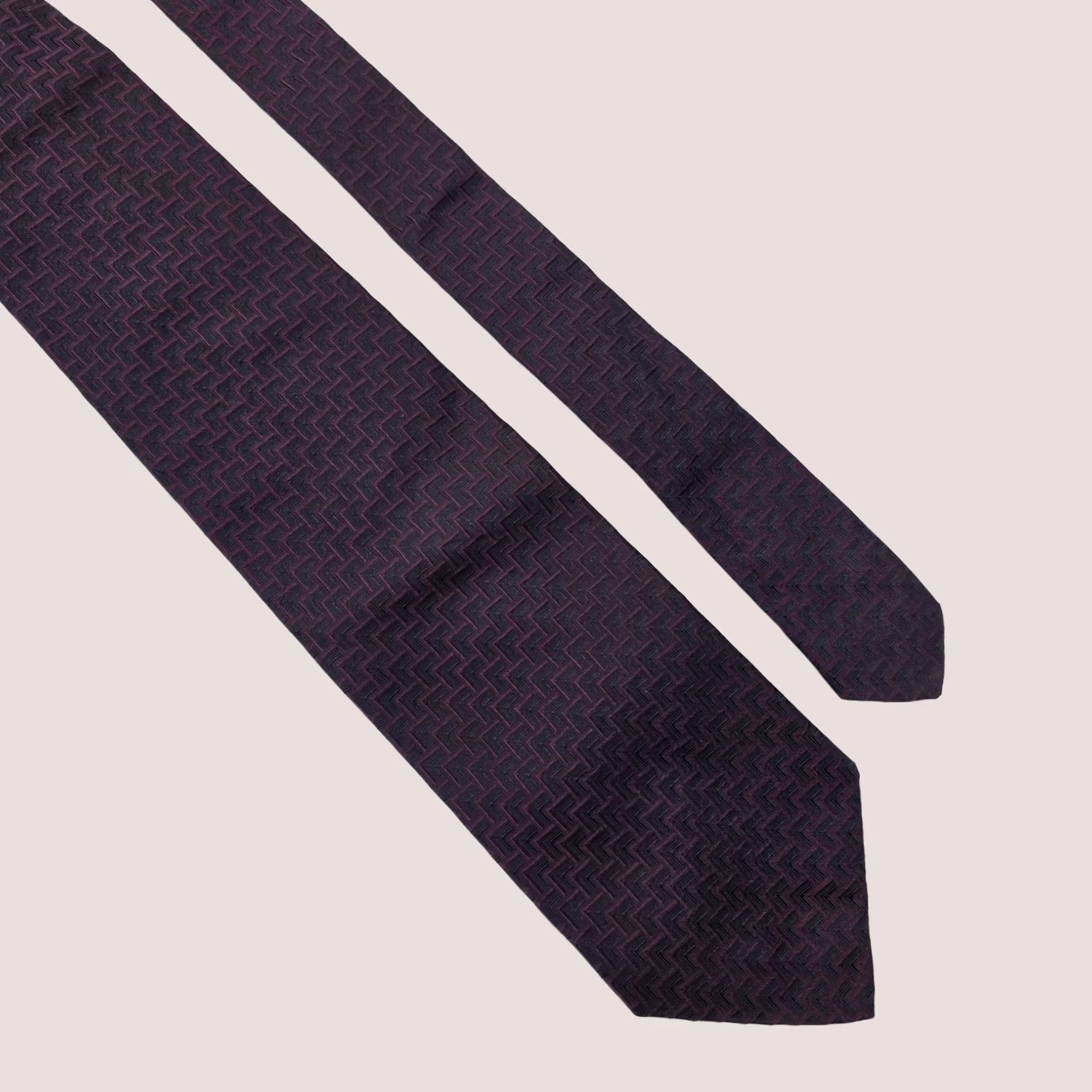 Robert Talbott Robert Talbott Necktie Mens Purple Tie Zig Zag Textured Designer Stylish USA Shirt Neck Tie Abstract Colorful Business Dad USA Size ONE SIZE - 1 Thumbnail