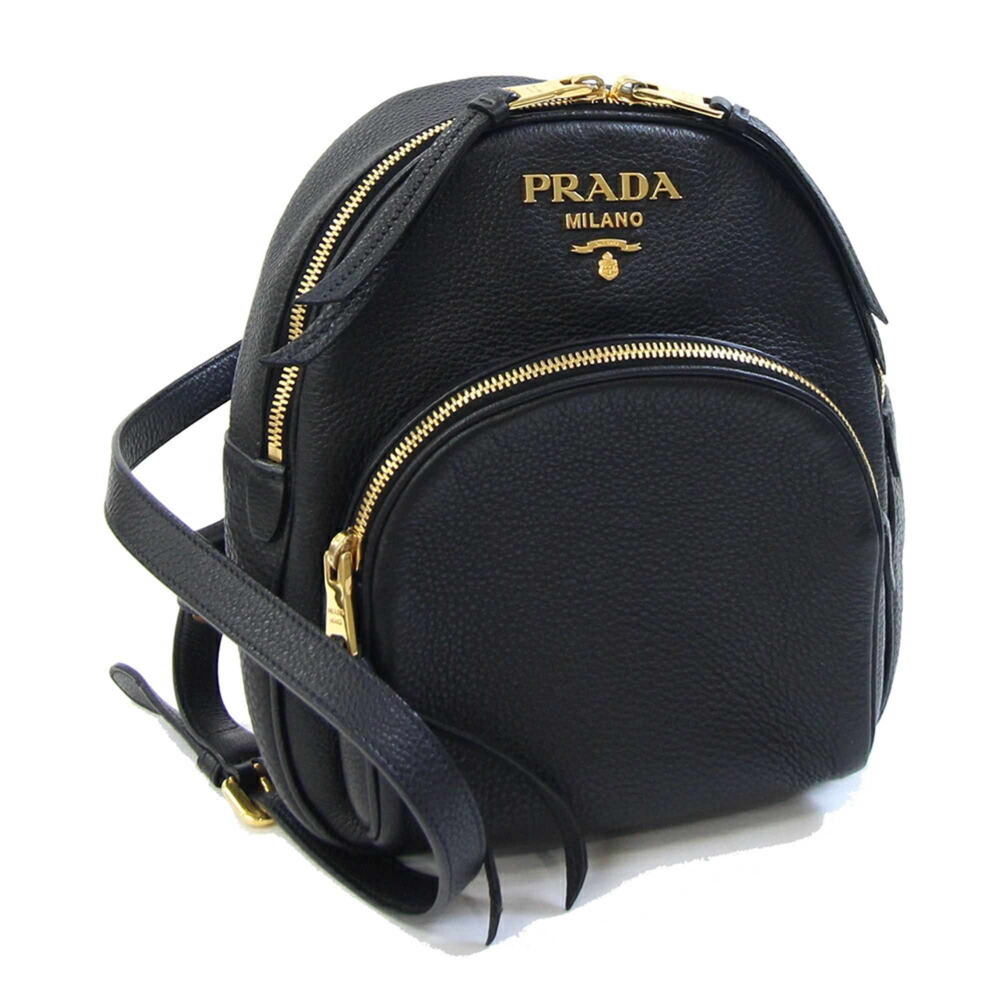 Prada Prada Backpack 1BZ051 Black Leather Mini for Women PRADA Size ONE SIZE - 1 Thumbnail