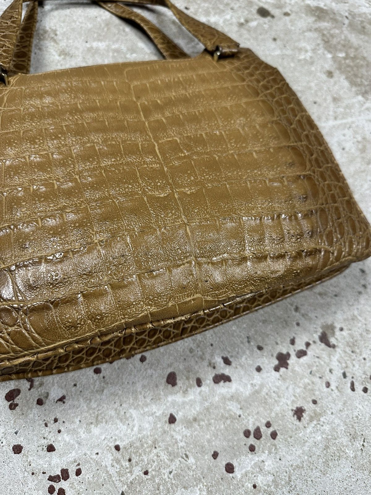 Vintage Vintage 90s Crocodile Genuine Leather Snake Print Hand Bag Size ONE SIZE - 9 Thumbnail