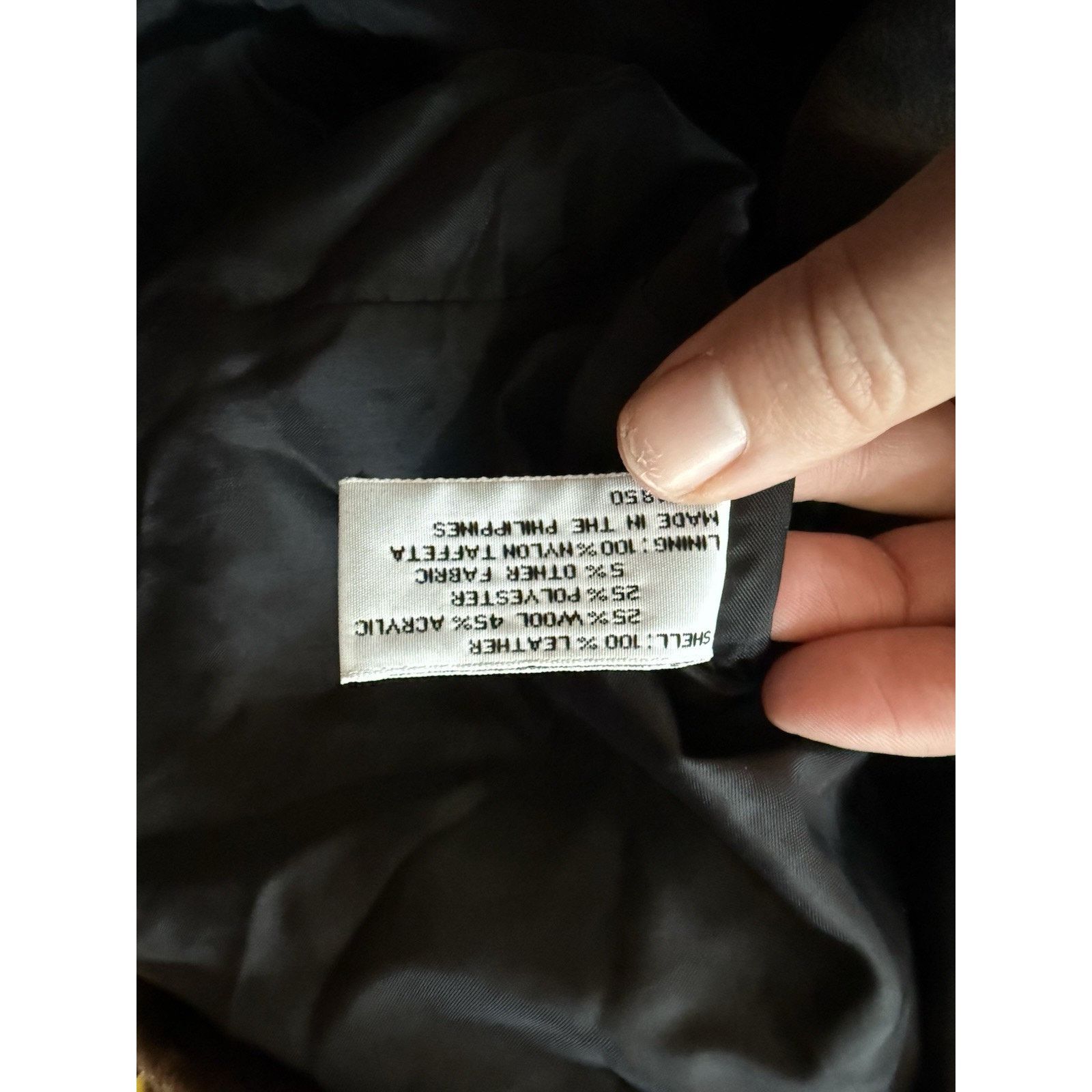 Vintage Vtg Brandon Thomas Leather Wool Jacket Blazer Patchwork 14 Size XL / US 12-14 / IT 48-50 - 5 Thumbnail