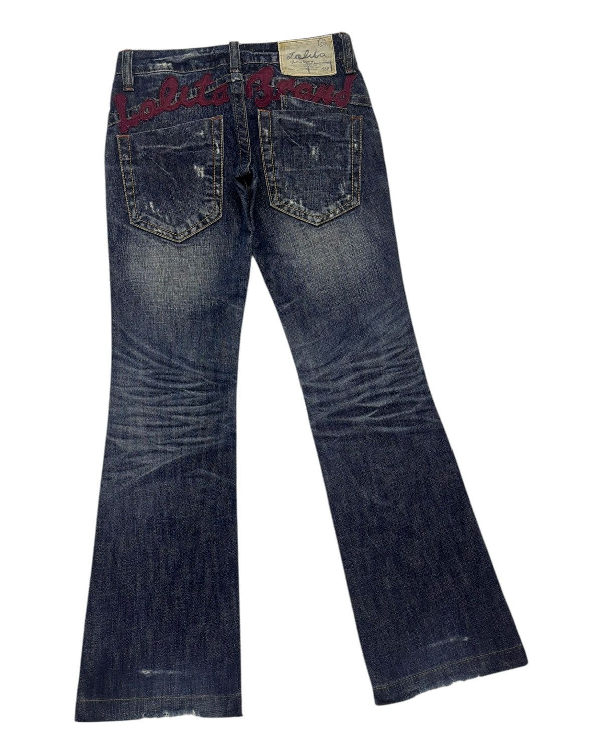 Beauty Beast × Japanese Brand Vintage Flare Jeans Lolita Brand Bootcut Distressed Denim Size 29" - 4 Thumbnail