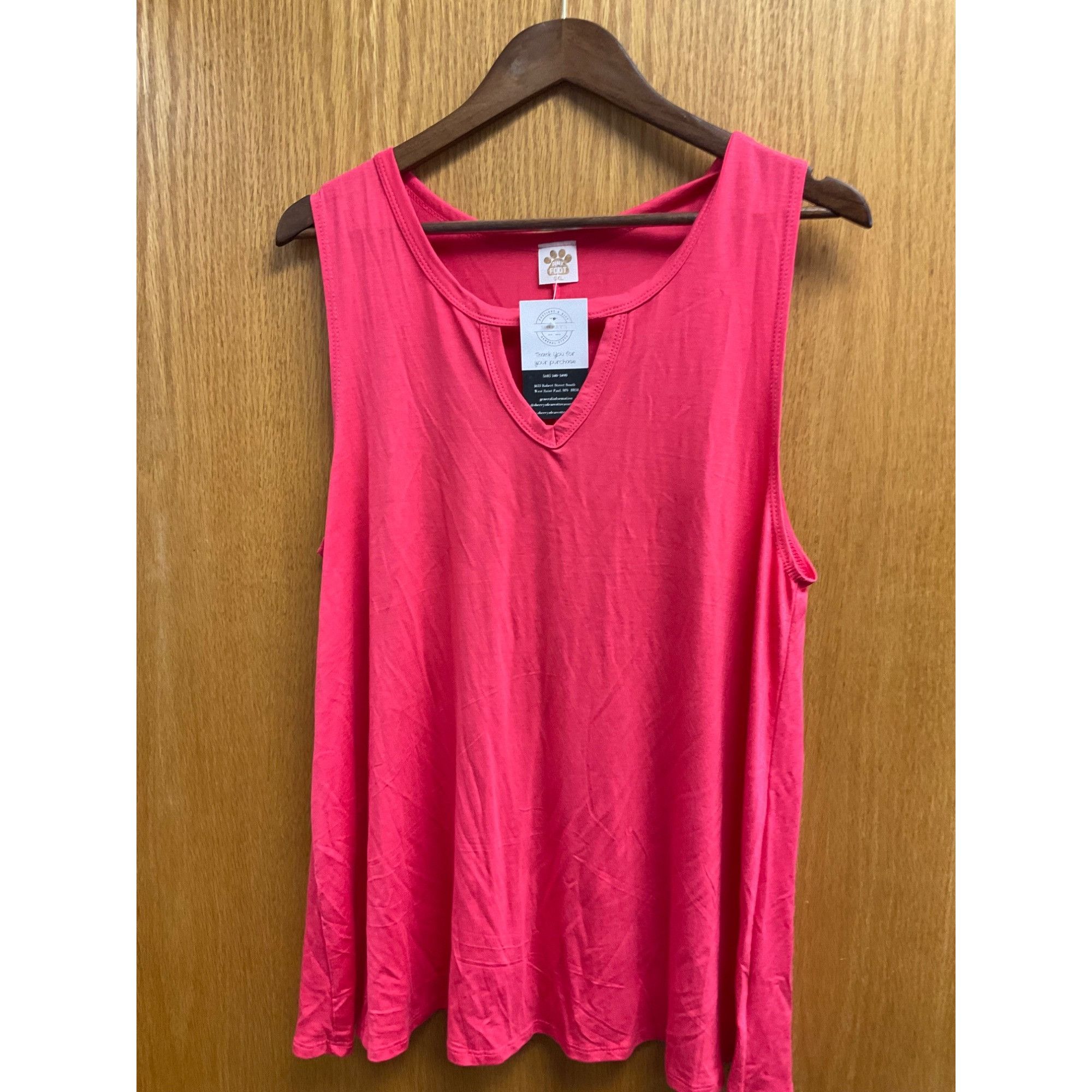 Other Plus Size Sleeveless Pink Top 2X Size XXL / US 16-18 / IT 52-54 - 2 Thumbnail