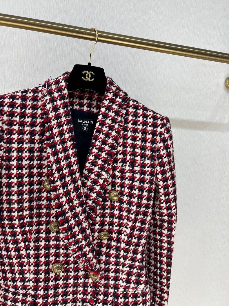 Balmain balmain tweed double-breasted coat-2508 Size US M / EU 48-50 / 2 - 3 Thumbnail