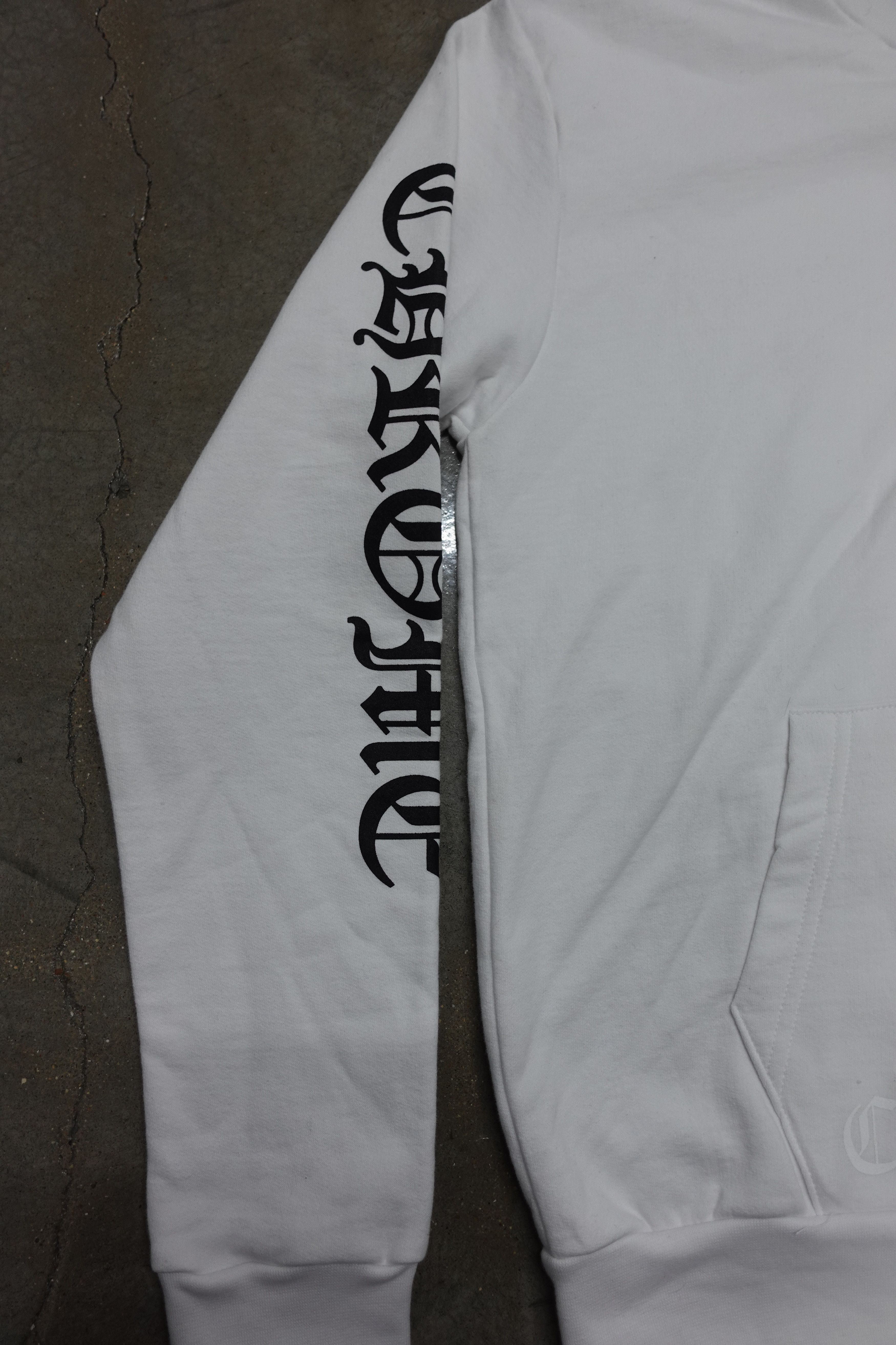 Chrome Hearts CHROME HEARTS SCRIPT ZIP UP HOODIE WHITE BLACK Size US M / EU 48-50 / 2 - 3 Thumbnail