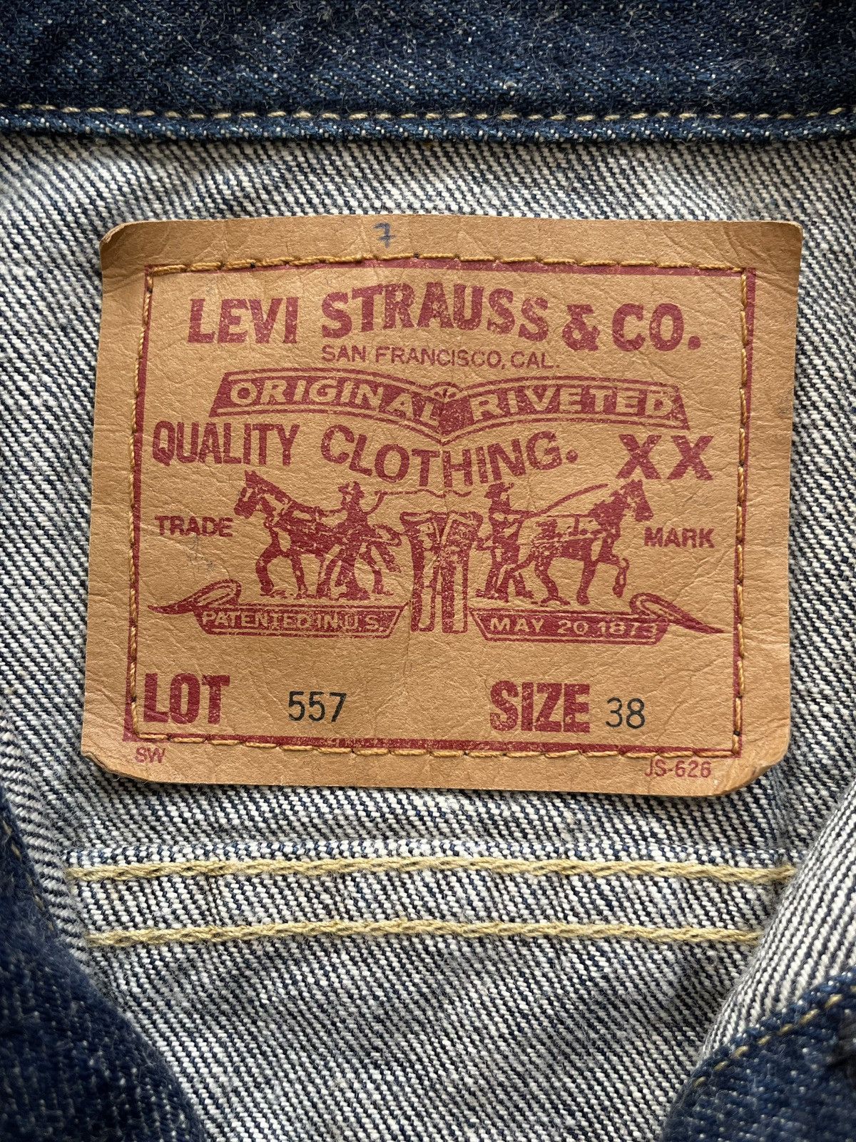 Levi's Vtg 90s Japan Levi’s Lot 557 Type-lll Trucker Denim Jacket Size US M / EU 48-50 / 2 - 8 Thumbnail