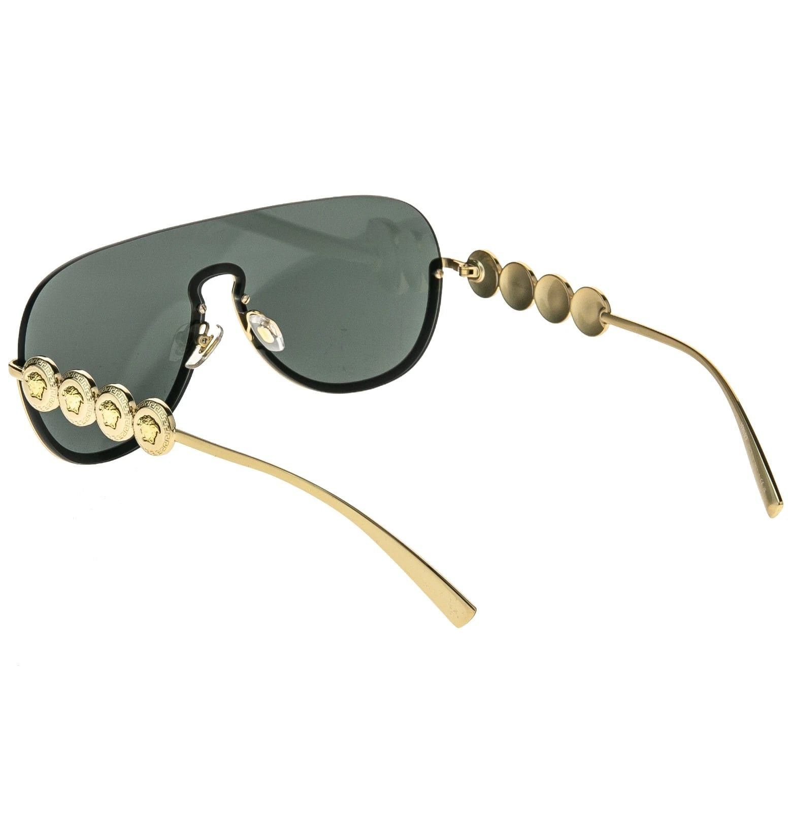 Versace VERSACE VE2215 2215 Coin Medusa Stud Gold Black Pilot Mask Size ONE SIZE - 8 Thumbnail