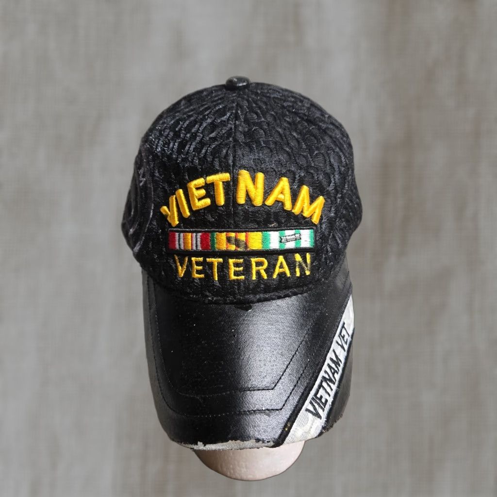 Vintage Veteran Hat Trucker Cap Adjustable Black US Navy Vietnam Vietnam War Vet Men’s Cap Hat Size ONE SIZE - 1 Thumbnail