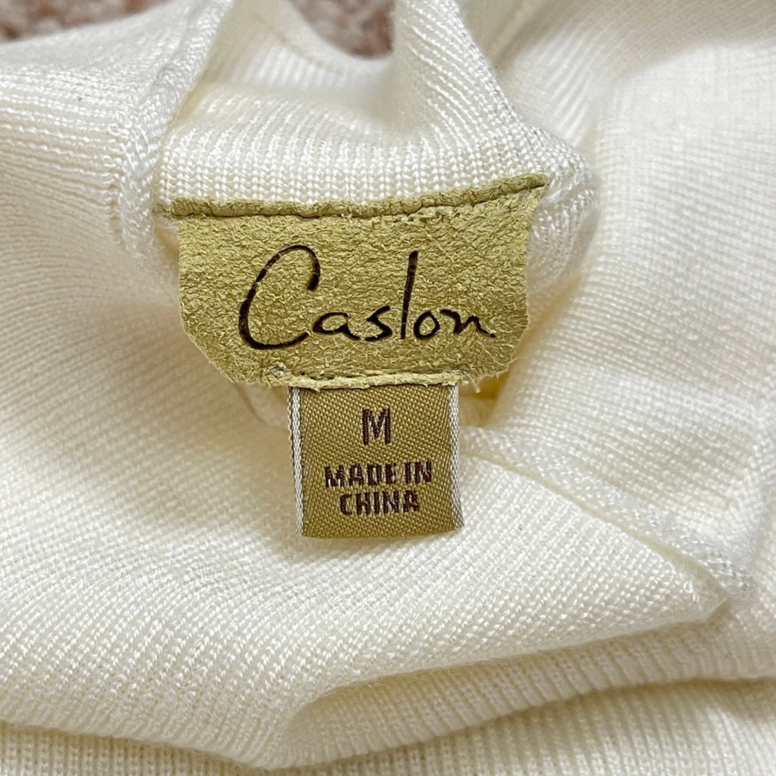 Vintage VTG Y2K Caslon Cream Sweater Mock Turtle Neck Cozy Scandi Size M / US 6-8 / IT 42-44 - 17 Thumbnail