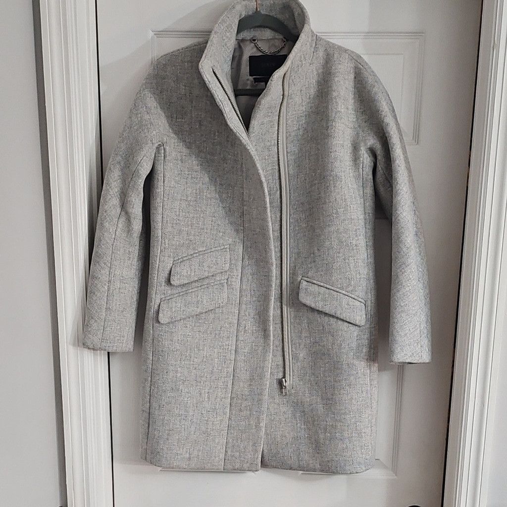 J.Crew J. Crew Gray Italian Wool Cocoon Jacket Size XS / US 0-2 / IT 36-38 - 4 Thumbnail