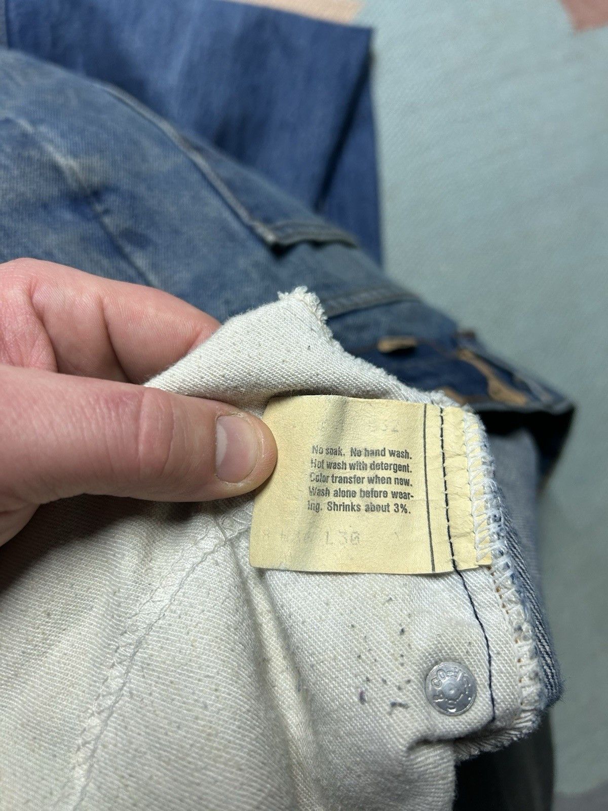 Vintage Vtg Levi's 517 jeans orange tab dark wash bootcut USA 34x29 Size US 34 / EU 50 - 8 Thumbnail