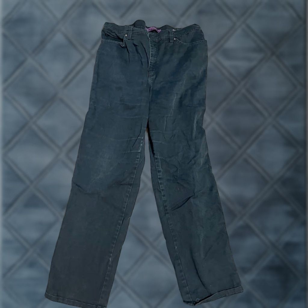 Gloria Vanderbilt Gloria Vanderbilt Jeans Women’s Black Denim Amanda Straight Leg Size 14 Casual 27in Inseam Size 36" / US 14 / IT 50 - 1 Thumbnail