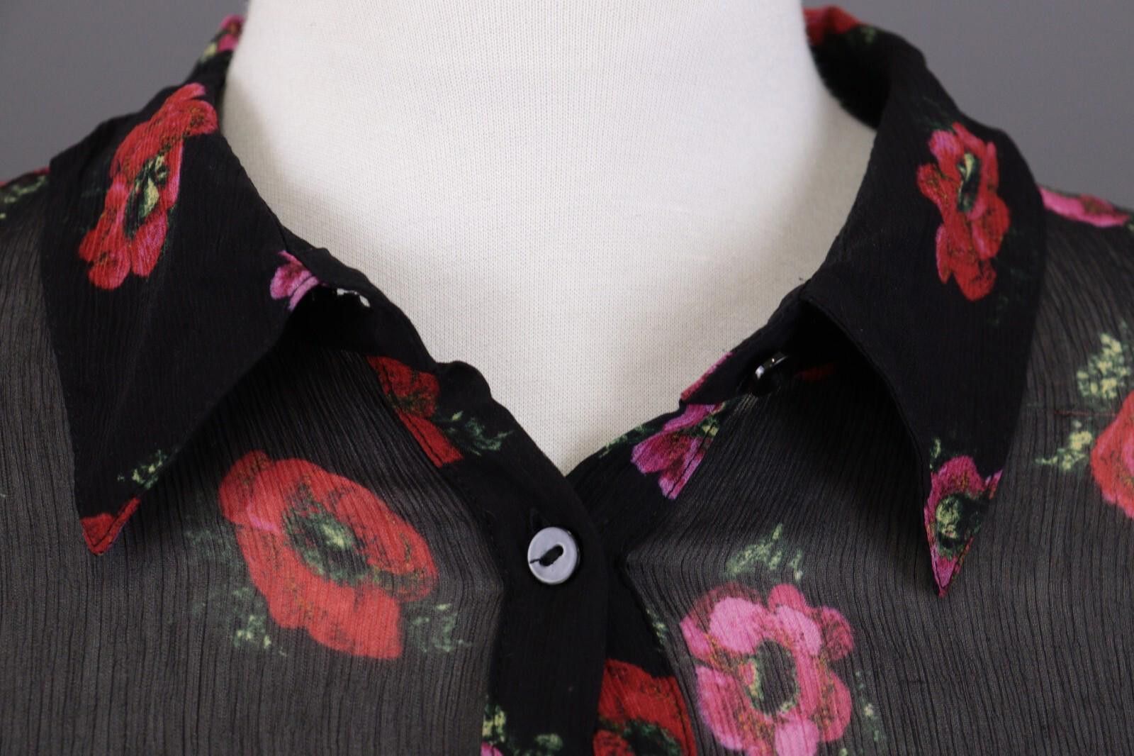 The Kooples The Kooples Paris Black Floral Mesh Shirt Size 1 / S Size M / US 6-8 / IT 42-44 - 5 Thumbnail