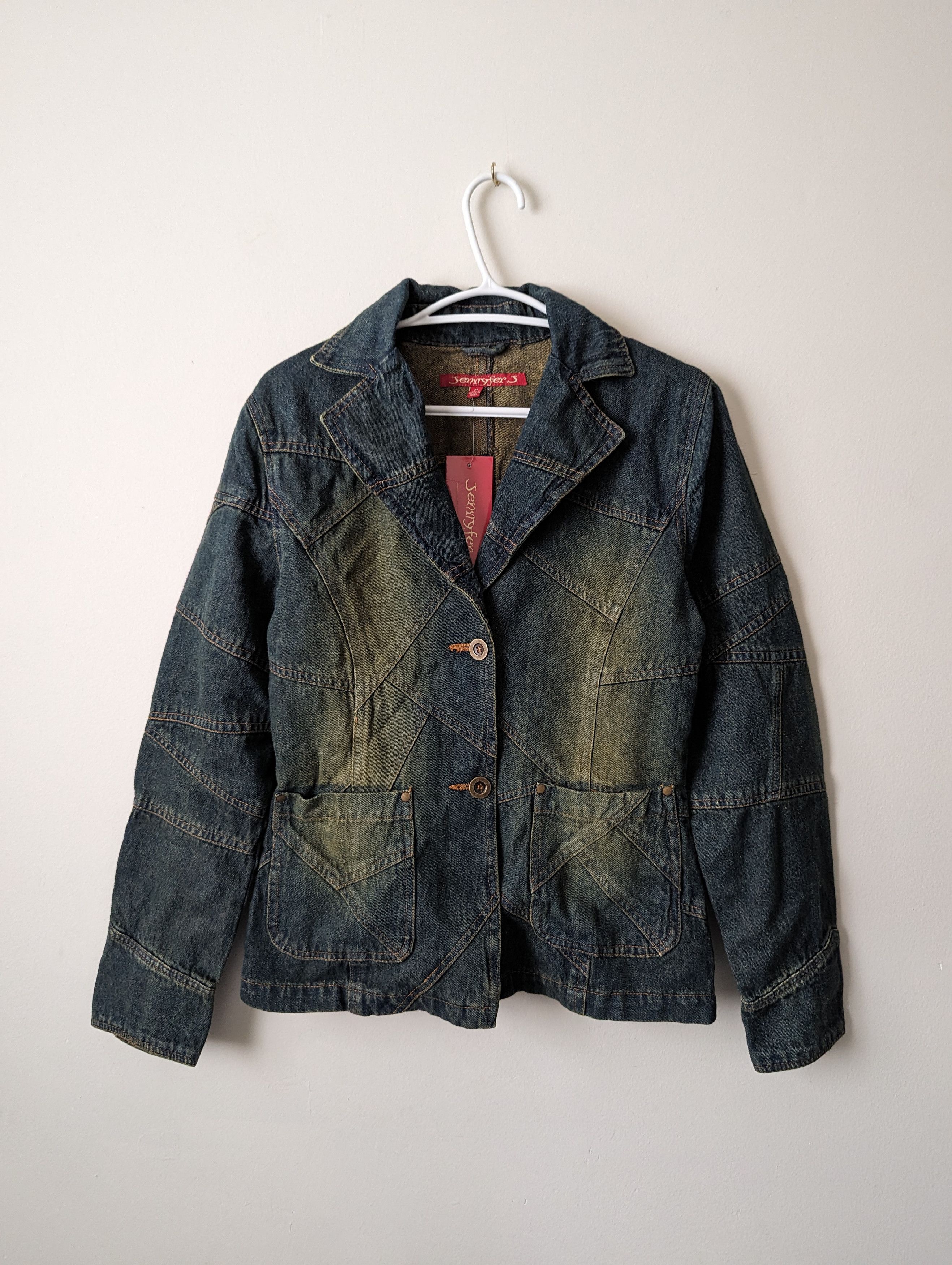 Tornado Mart Vintage Deconstructed Denim Blazer Jacket Size S / US 4 / IT 40 - 2 Thumbnail