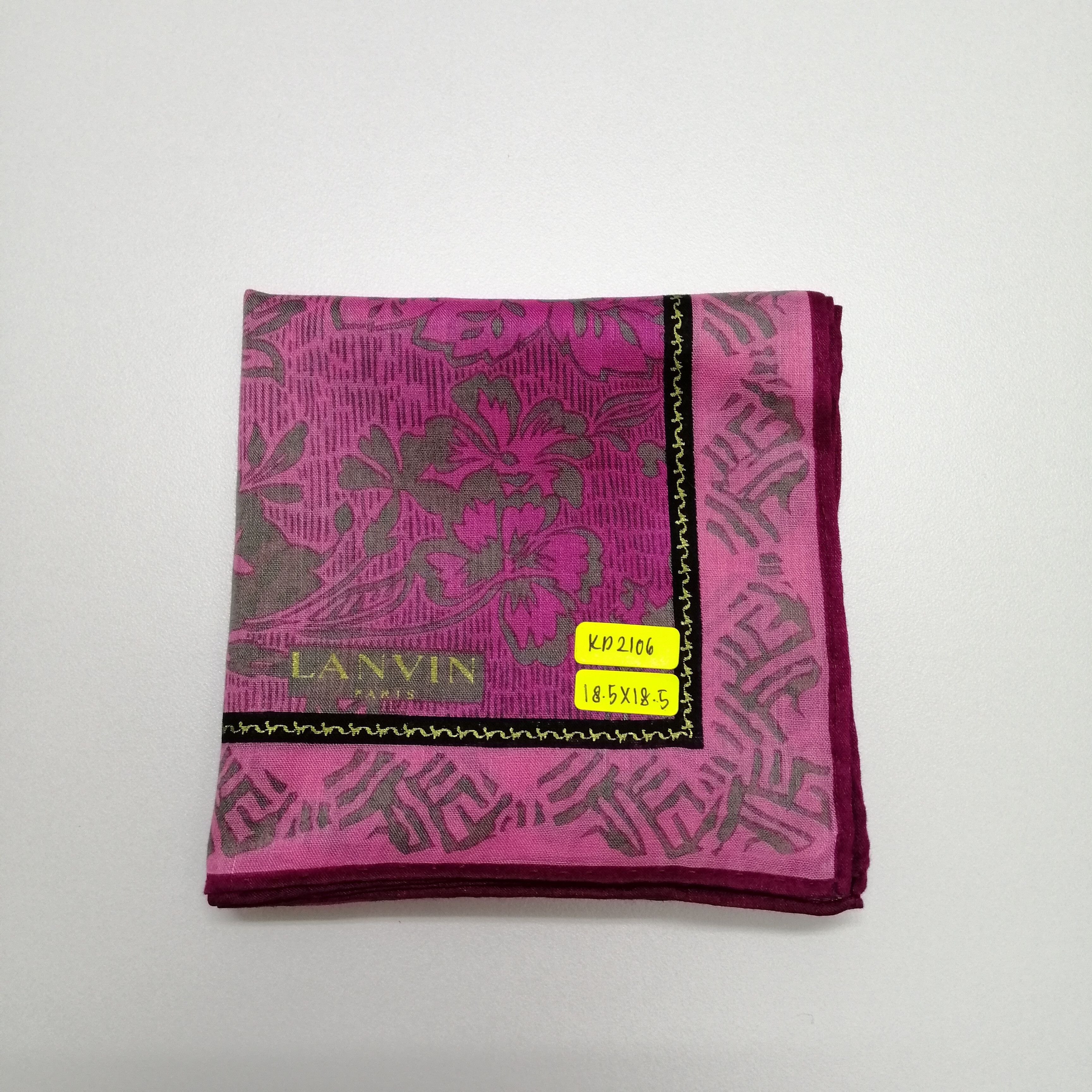 Lanvin Vintage Lanvin Handkerchief/Neckerchief/Scarf-KD2106 Size ONE SIZE - 7 Thumbnail