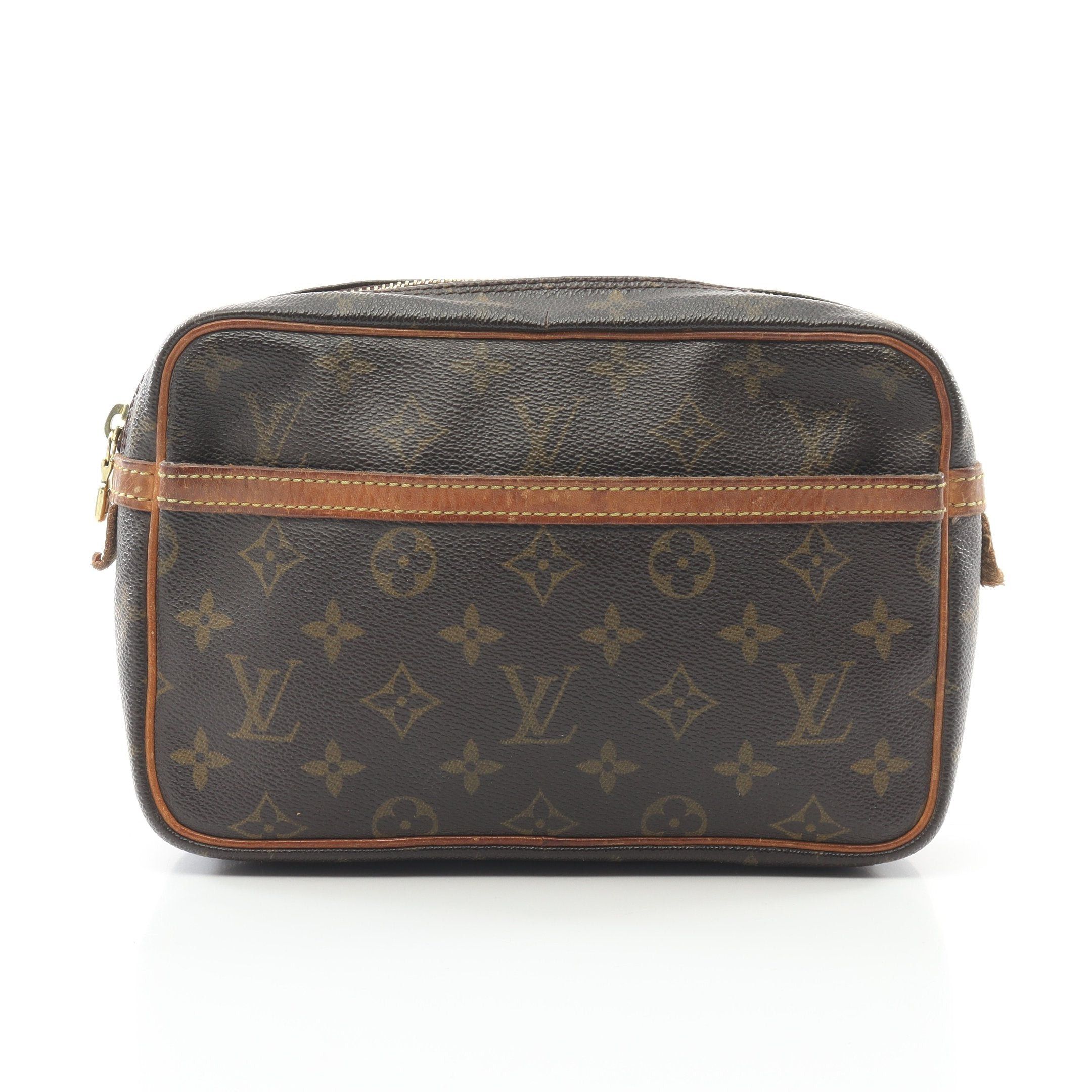 Louis Vuitton Louis Vuitton Compiègne 23 Monogram Clutch Bag Second Leather Brown Size ONE SIZE - 1 Thumbnail