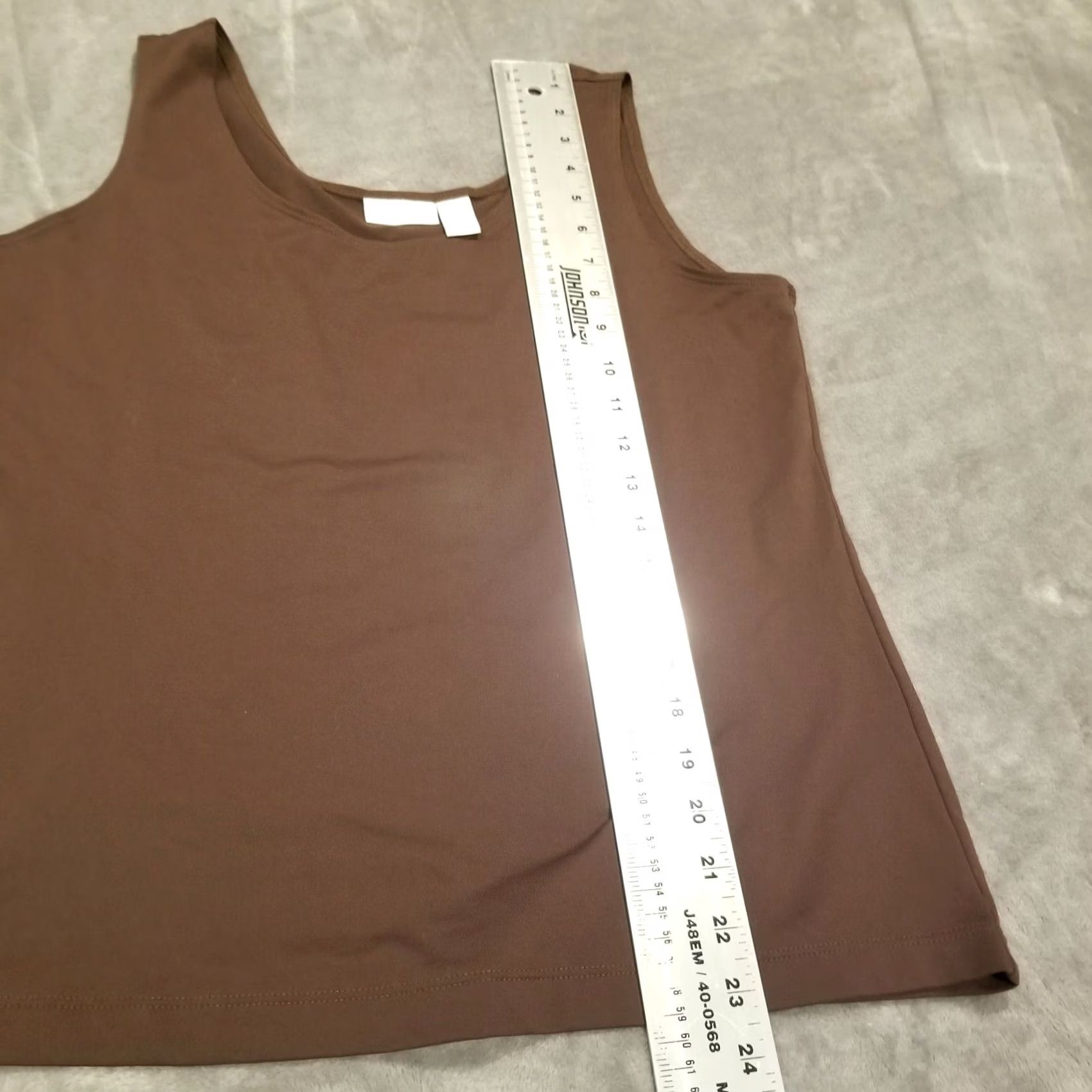 Vintage Chico's Womens Tank Top Sz 2 Organic Contemp Stretch Microfiber Scoop Neck Sleeveless Casual Brown Size XS / US 0-2 / IT 36-38 - 3 Thumbnail
