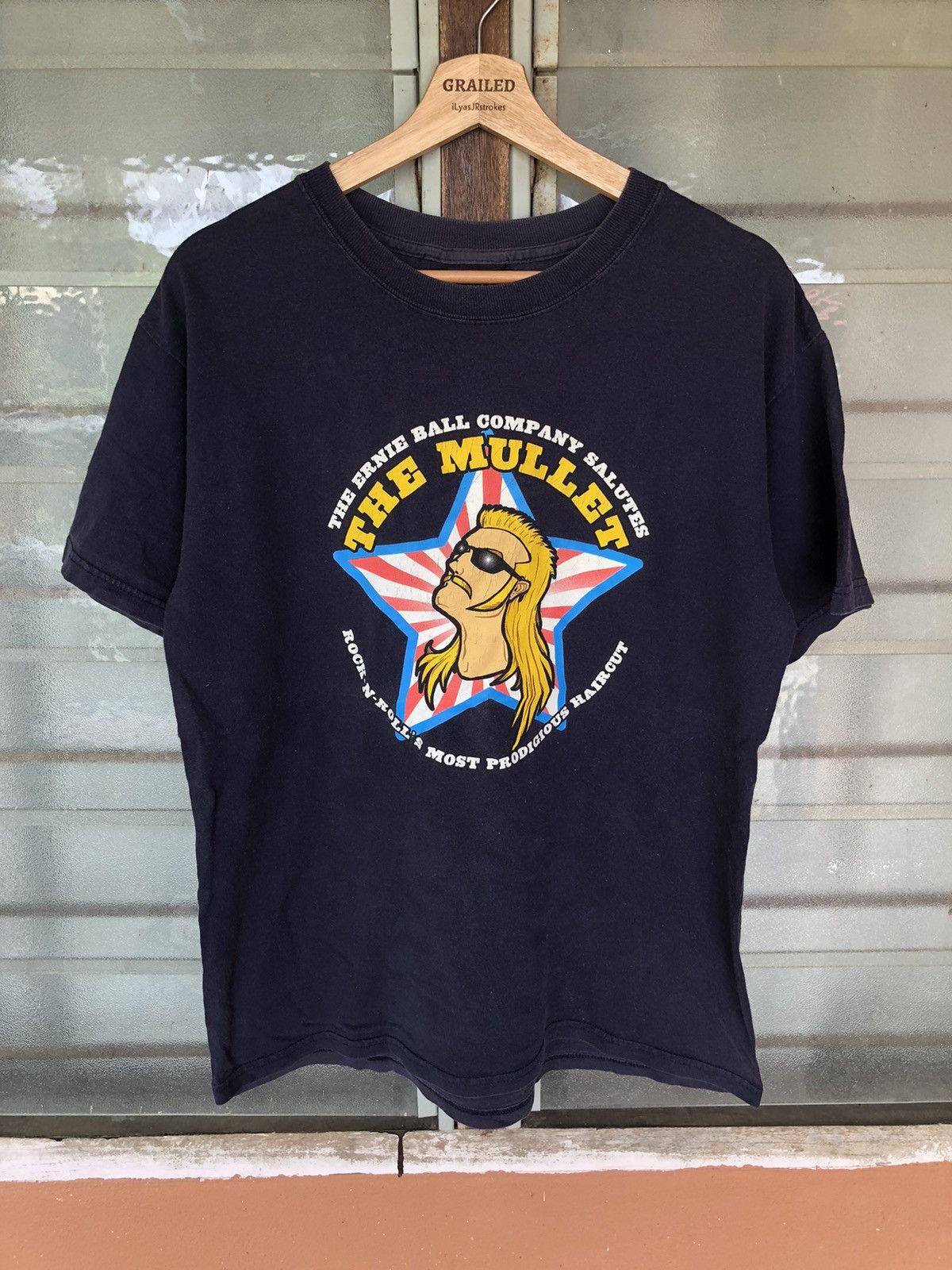 WCW/nWo Vintage 90’s Ernie Ball The Mullet Rock and Roll Shirt Tee Size US M / EU 48-50 / 2 - 1 Thumbnail