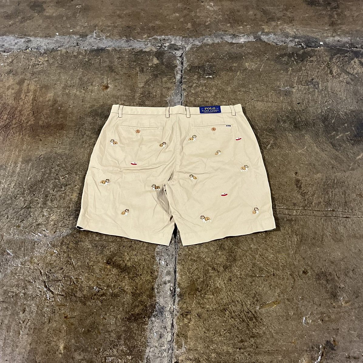 Polo Ralph Lauren × RRL Ralph Lauren × Vintage Polo Ralph Lauren Embroidered Bulldog Chino Shorts NWT Size US 38 / EU 54 - 1 Thumbnail