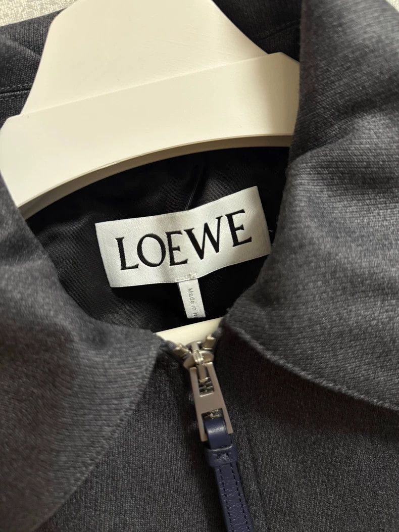 Loewe Loewe Gray Anagram Wool Hooded Zipper Parka Size US S / EU 44-46 / 1 - 4 Thumbnail