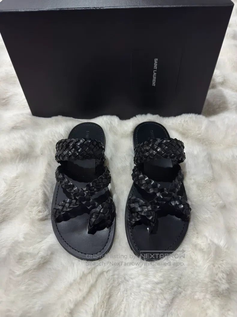 Saint Laurent Paris Saint Laurent Paris Woven Slippers Sandals Size US 7 / EU 40 - 1 Thumbnail