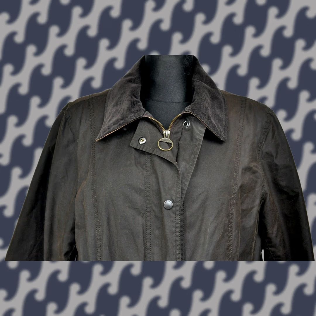 Barbour BARBOUR BELSAY Waxed Cotton Jacket Coat Brown size US 14 UK 18 Womens Regular Size XS? Size XL / US 12-14 / IT 48-50 - 1 Thumbnail