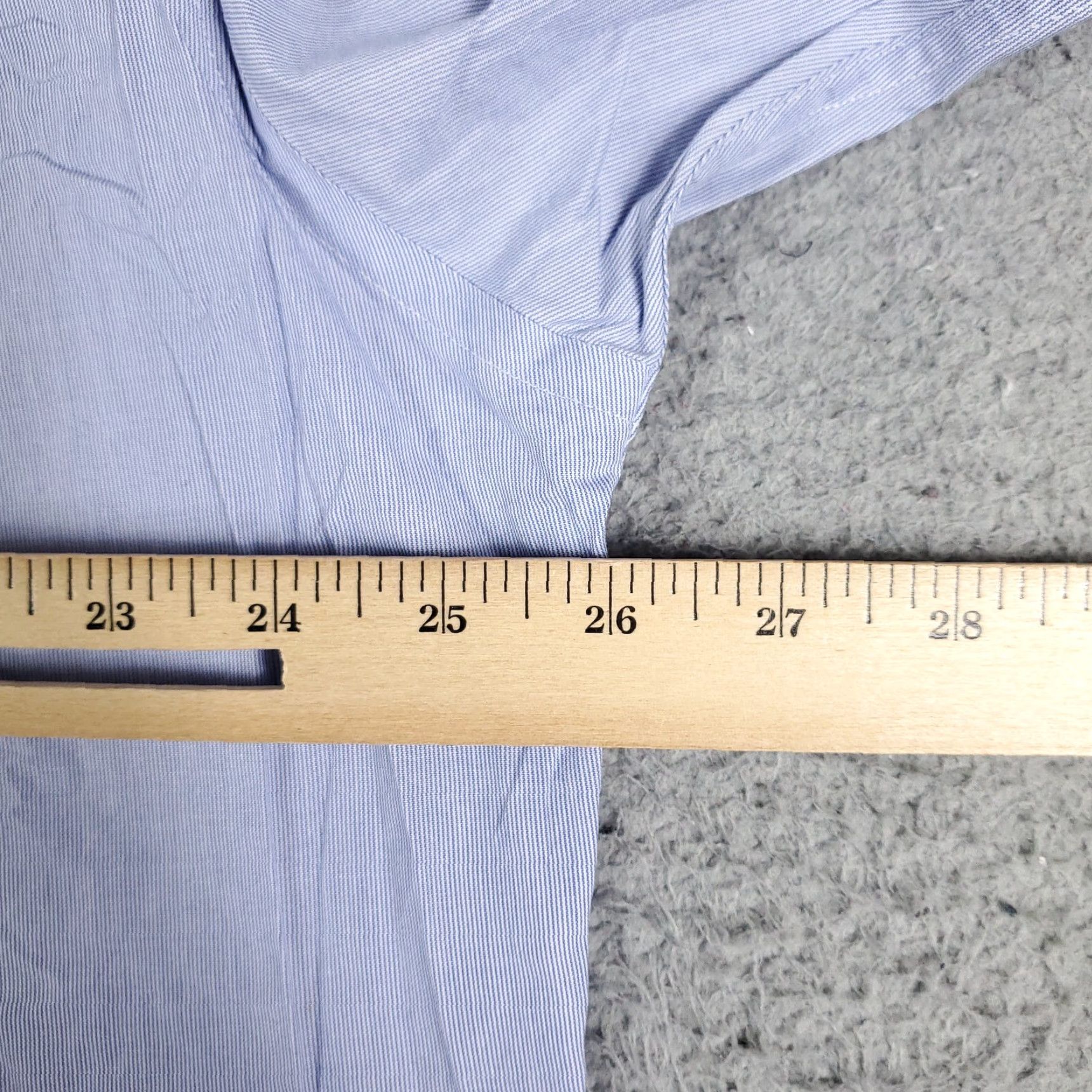 Tommy Hilfiger Tommy Hilfiger Dress Shirt Men 16.5 Blue Long Sleeve Button-Up Collared Mens Size 42R - 5 Thumbnail