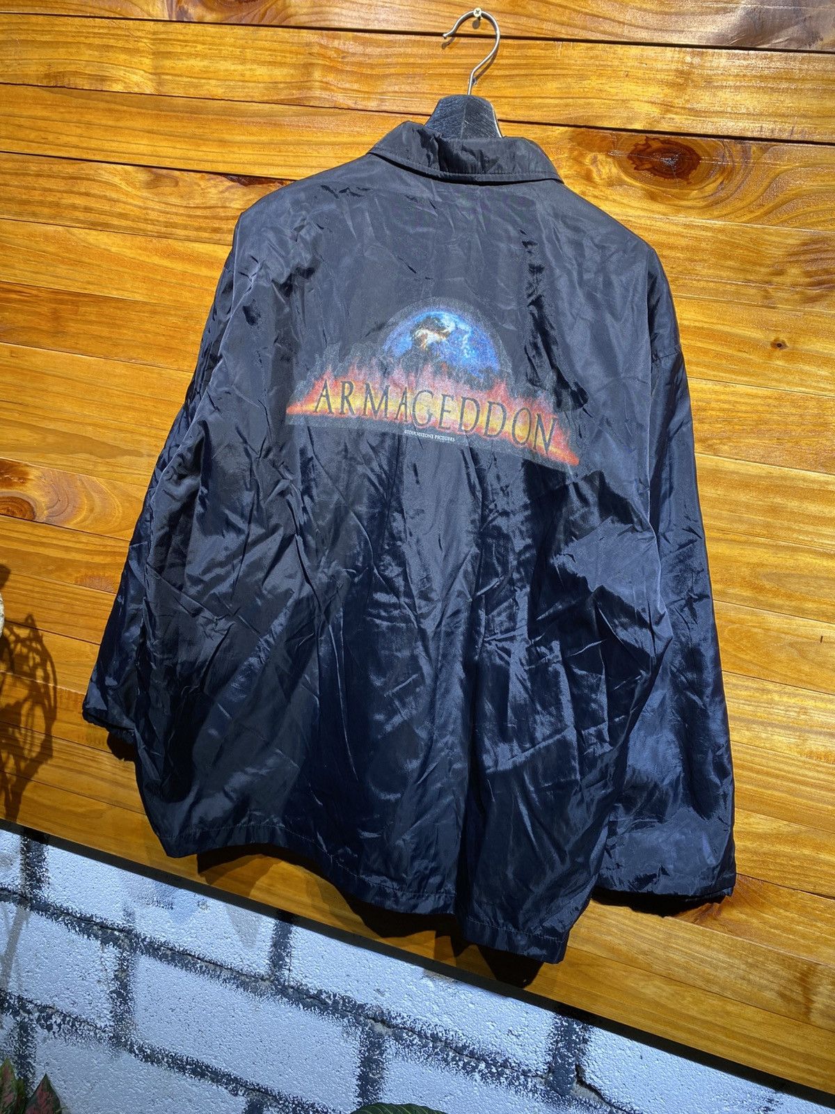 Vintage Vintage 1998 Armageddon Movie Promo Coach Jacket Black Size US L / EU 52-54 / 3 - 4 Thumbnail