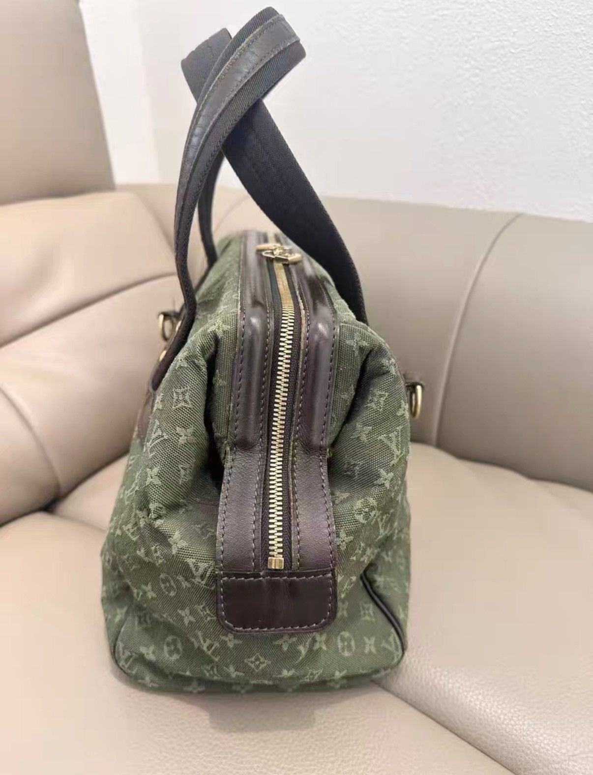 Louis Vuitton LV green denim handbag Classic J38 Size ONE SIZE - 3 Thumbnail