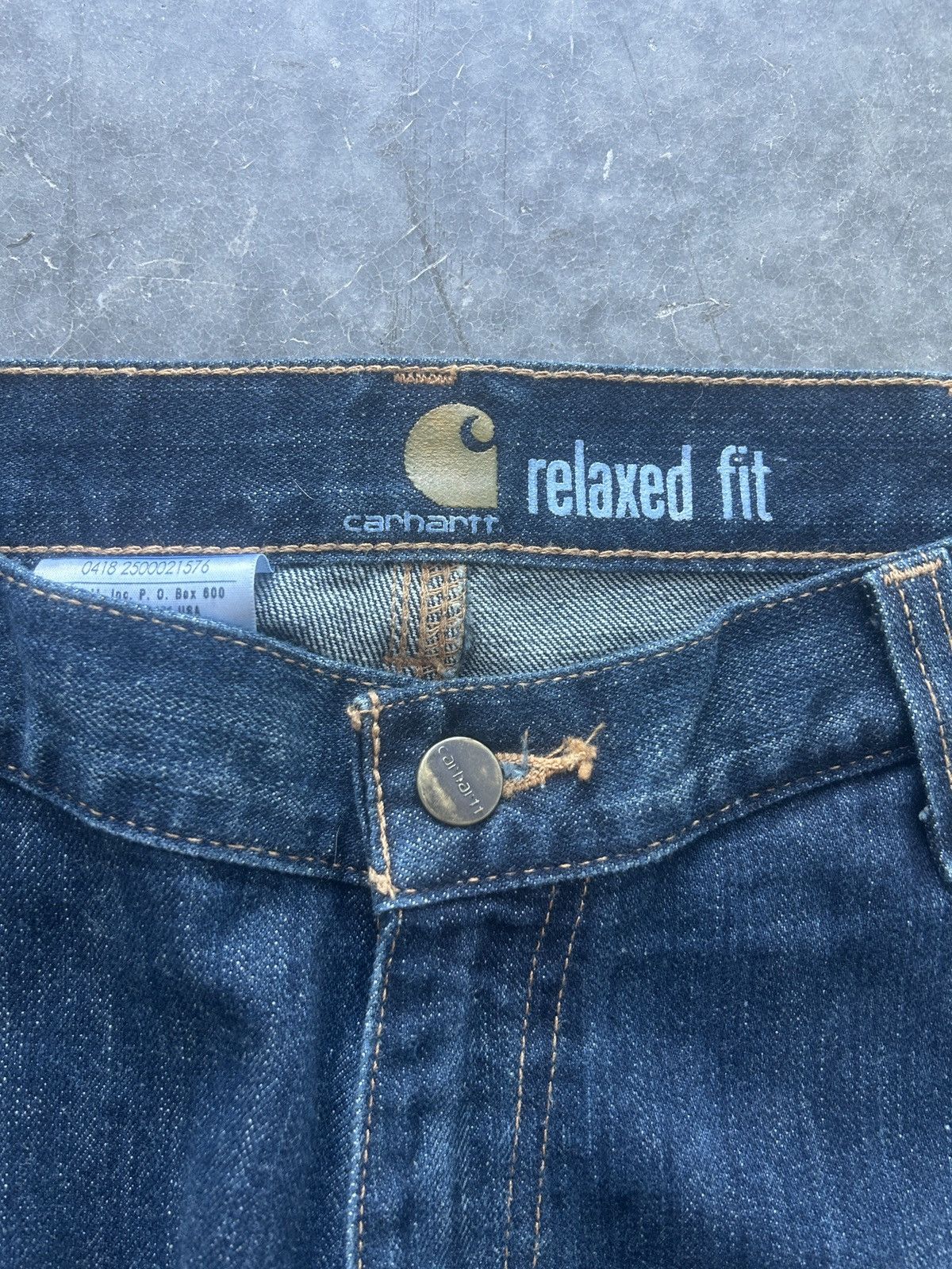 Carhartt × Vintage Vintage Y2K Carhartt Carpenter Denim Jeans Size US 33 - 5 Thumbnail