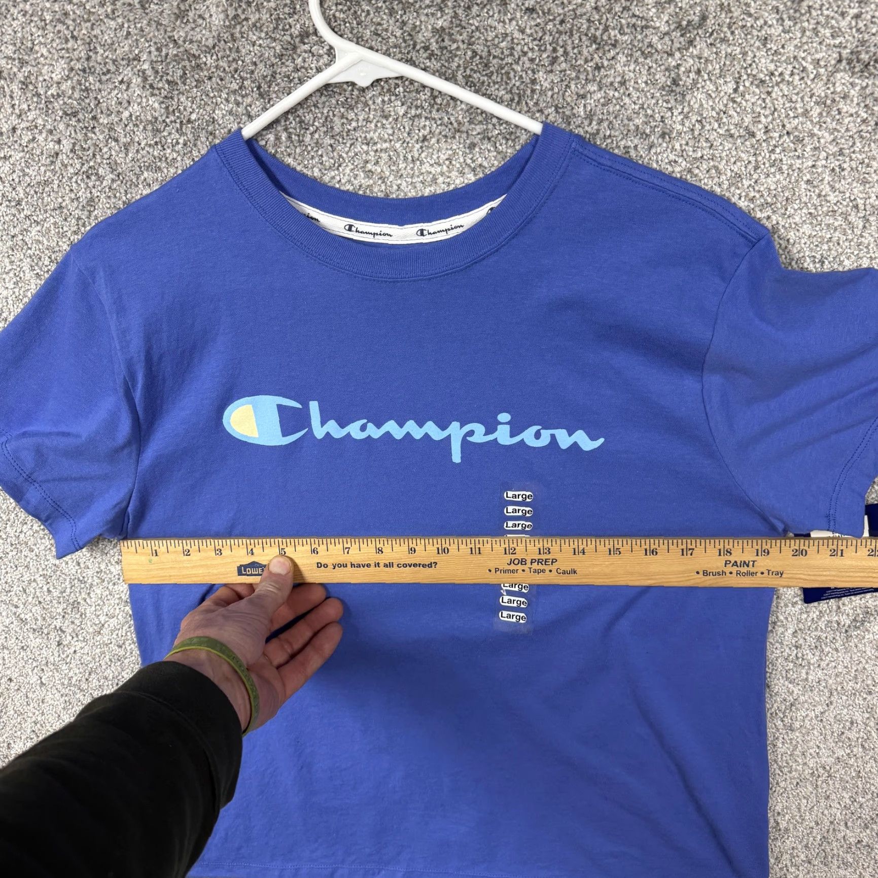 Champion Champion Shirt Mens Large Blue Classic Tee Script Logo Athletic Casual Graphic Shirt Size US L / EU 52-54 / 3 - 5 Thumbnail