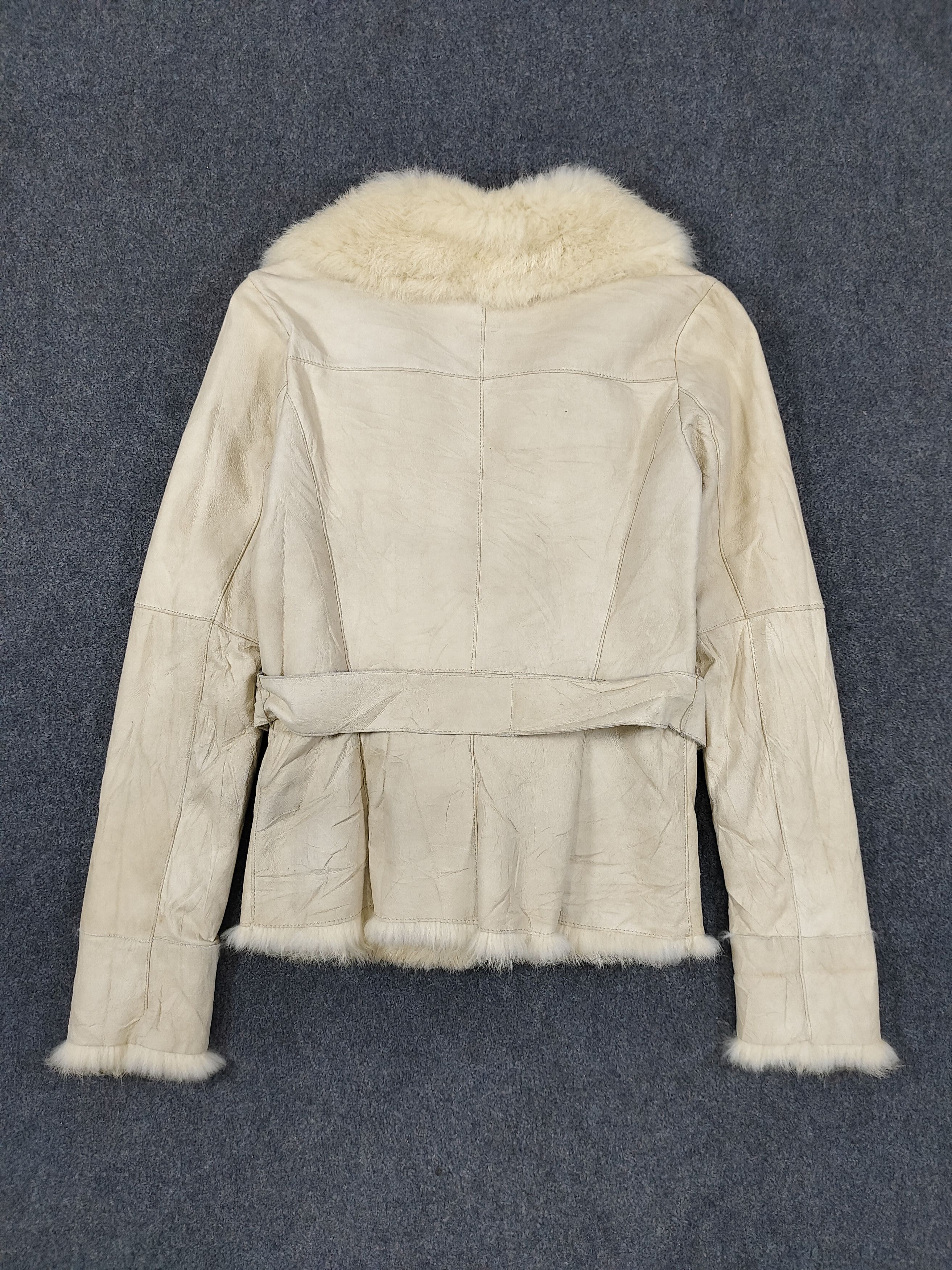 Japanese Brand 2000s Au Petit Matin🇯🇵 Boutique Belted Rabbit Fur Leather Size M / US 6-8 / IT 42-44 - 6 Thumbnail