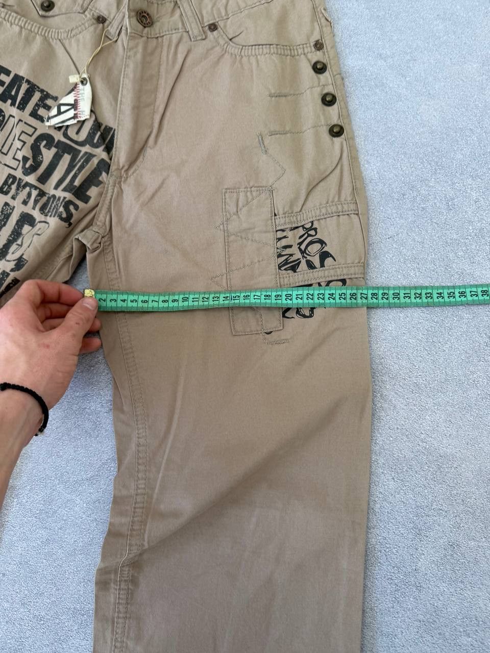 Japanese Brand 90s🔥🔥Jean Paul Gaultier Styled painted cargo pants jeans Size US 30 / EU 46 - 11 Thumbnail