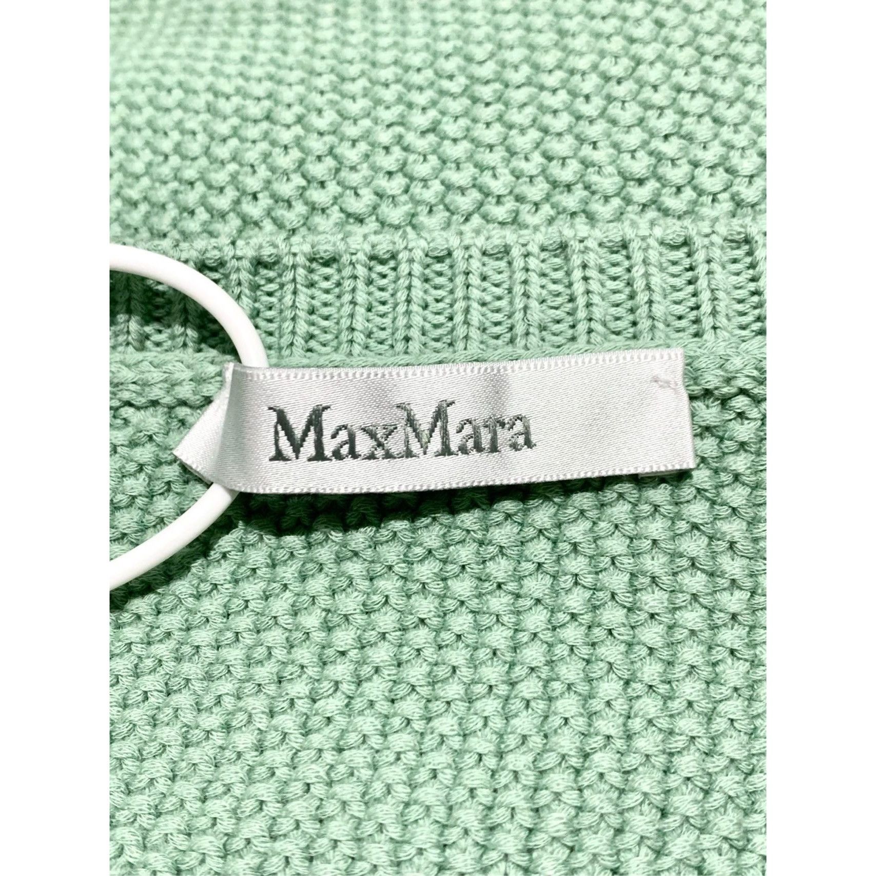 Max Mara MaxMara Light Green Knit Sweater With Embroidered "M" Logo S Size S / US 4 / IT 40 - 4 Thumbnail