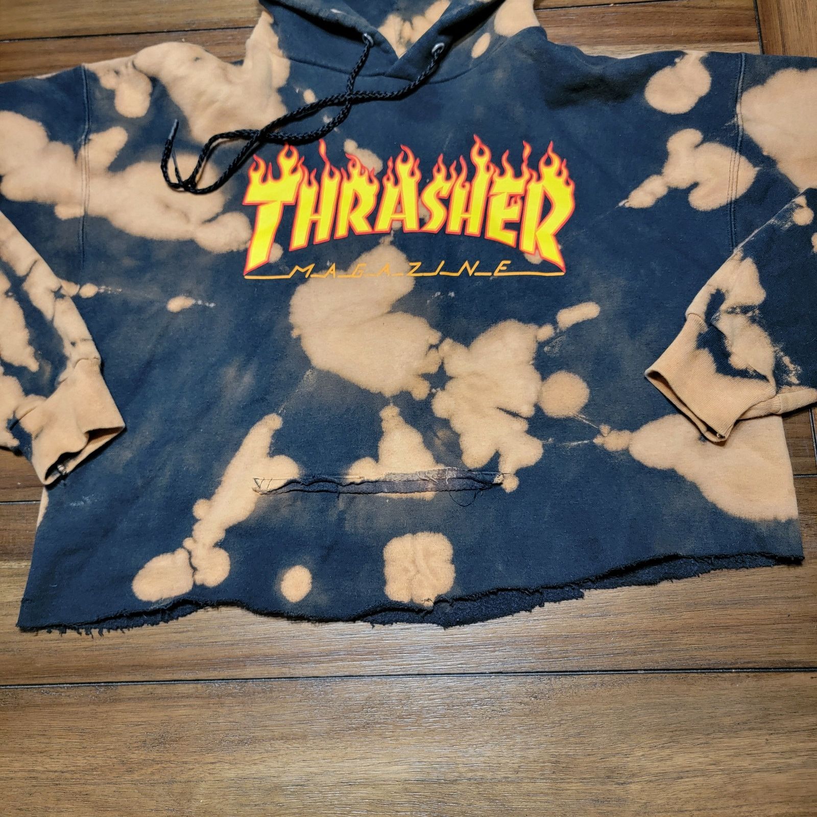 Thrasher Thrasher Magazine LS Cut Crop Tie-Dye Hoodie - Size Medium Size M / US 6-8 / IT 42-44 - 6 Thumbnail
