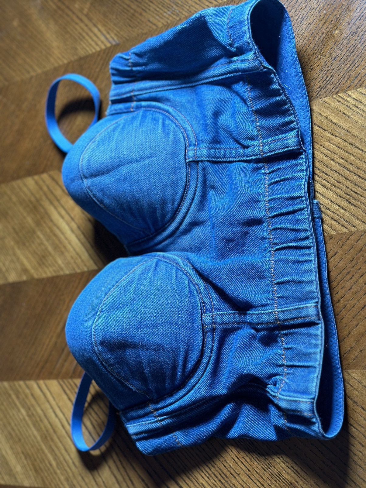 Other ELLACCI Women's Deium Bustier Crop Top Jean Corset Size L / US 10 / IT 46 - 2 Thumbnail