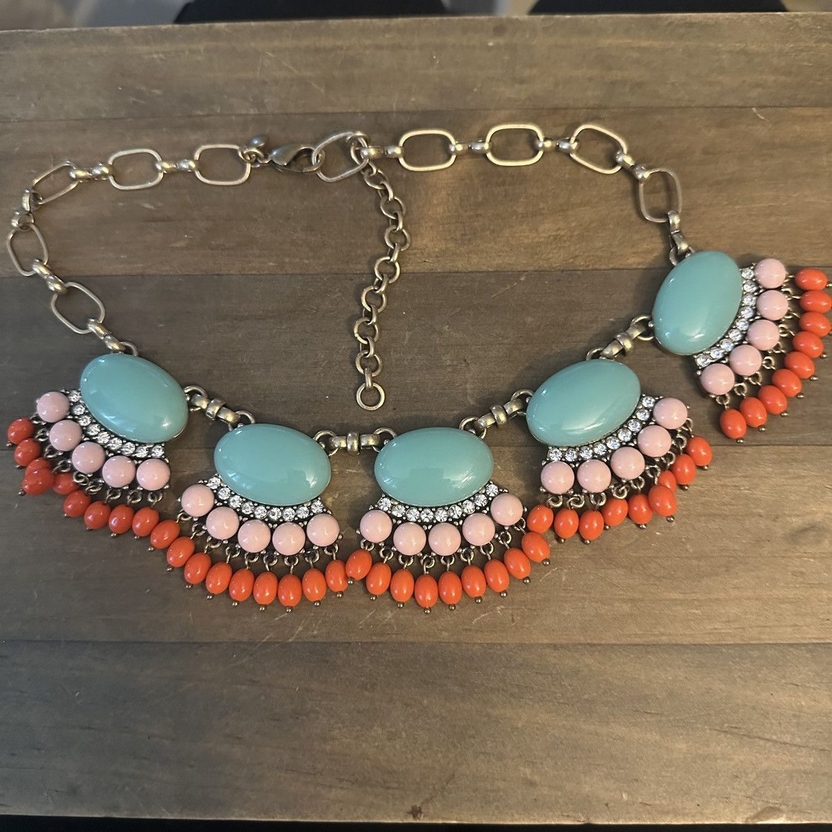 J.Crew J. Crew aqua and coral statement necklace Size ONE SIZE - 2 Thumbnail