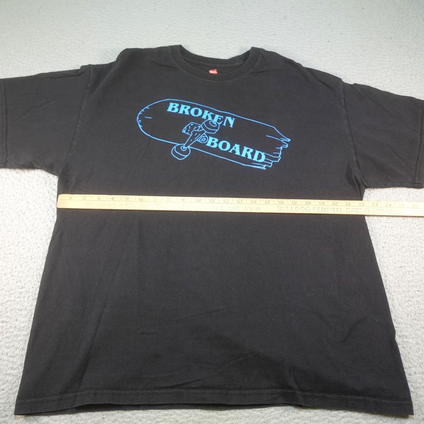 Hanes Hanes Broken Board Skater Shirt Mens XL Black Graphic Tee Skating Size US XL / EU 56 / 4 - 5 Thumbnail