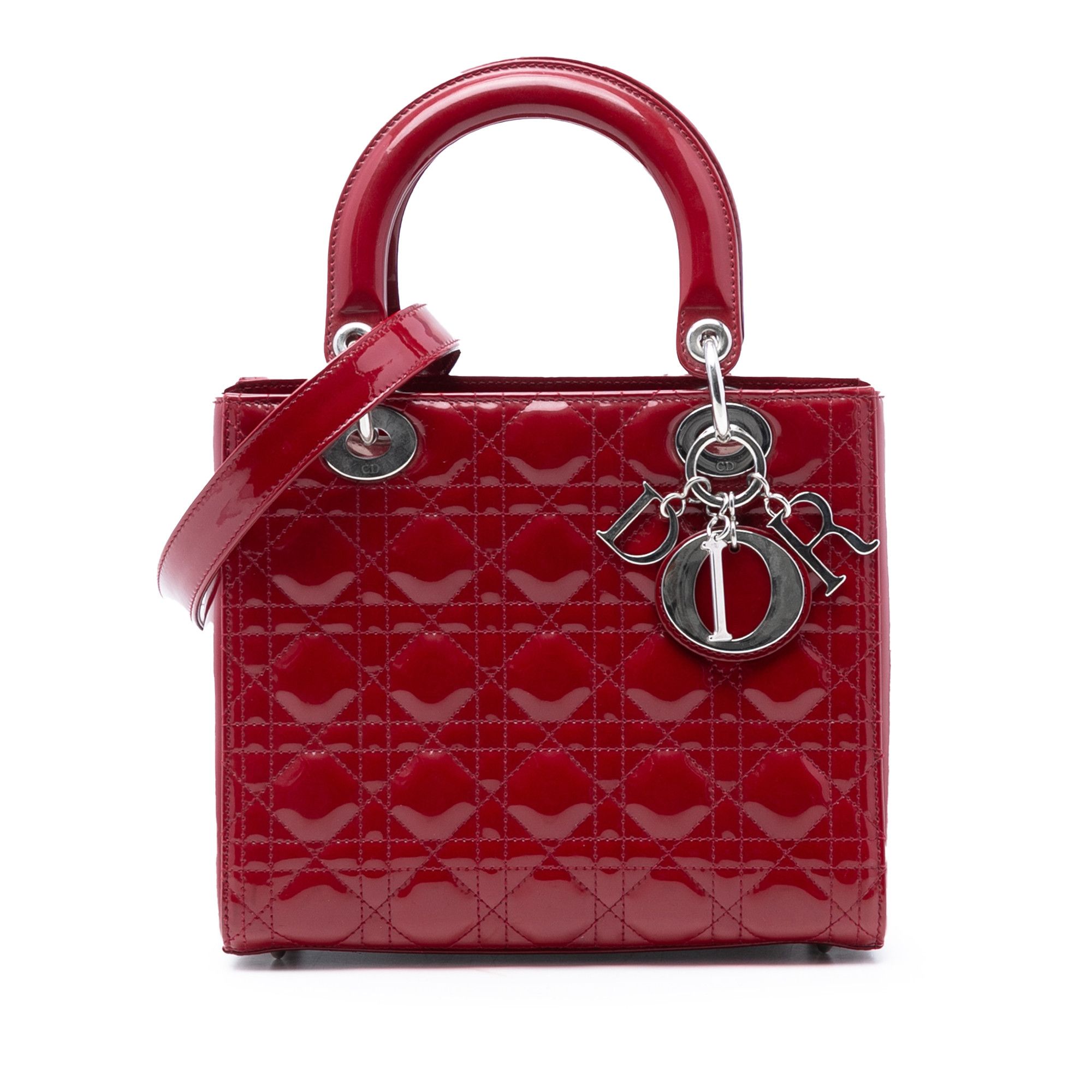 Dior Dior Medium Patent Cannage Lady Dior Size ONE SIZE - 1 Thumbnail