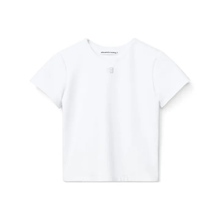 Alexander Wang Alexander Wang Crystal Logo Short Sleeve Tee 0079 Size XS / US 0-2 / IT 36-38 - 1 Thumbnail